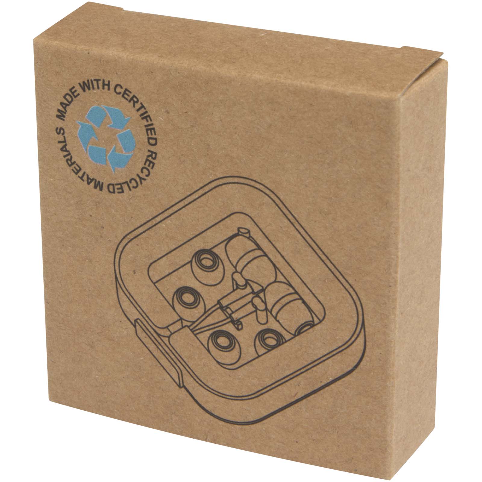 Auriculares tipo C con cable y caja de plástico reciclado Baekdu