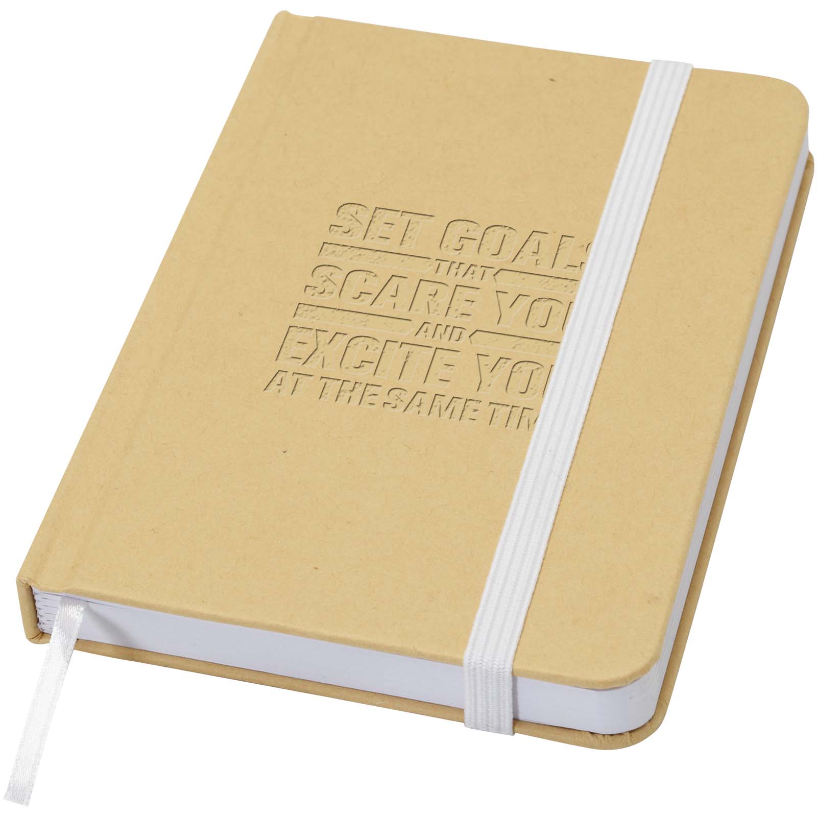 Libreta de tapa dura A6 de material reciclado con páginas lisas Reed
