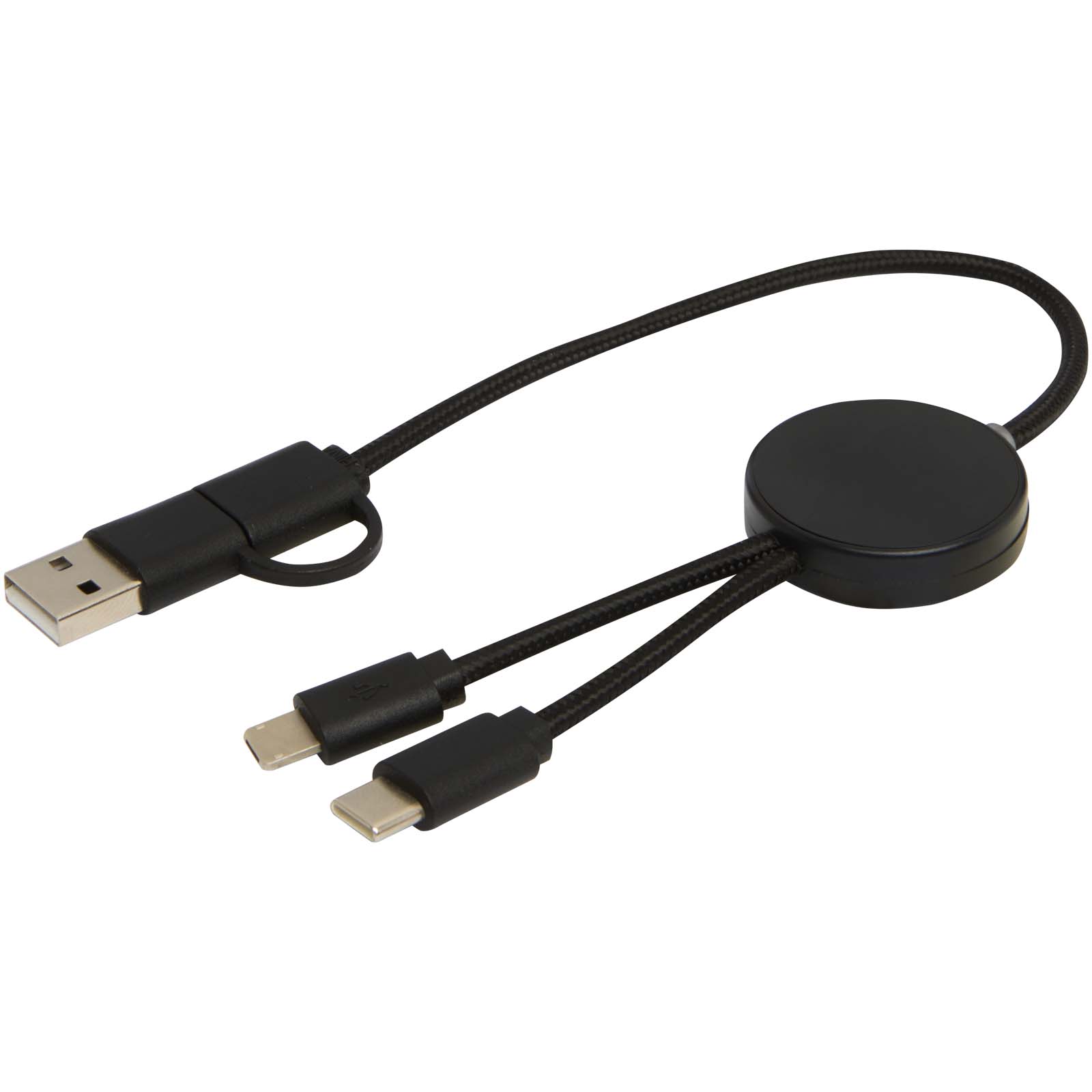 Cable 5 en 1 de plástico reciclado de 30 cm para sincronización de datos y carga rápida de 27 W Citala