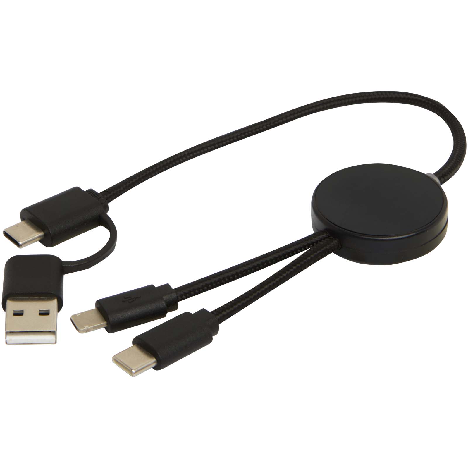 Cable 5 en 1 de plástico reciclado de 30 cm para sincronización de datos y carga rápida de 27 W Citala