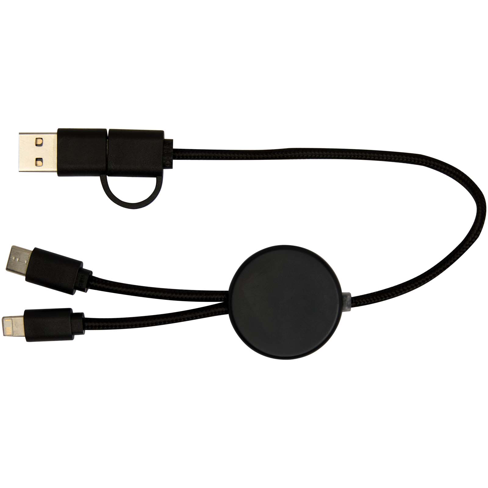 Cable 5 en 1 de plástico reciclado de 30 cm para sincronización de datos y carga rápida de 27 W Citala