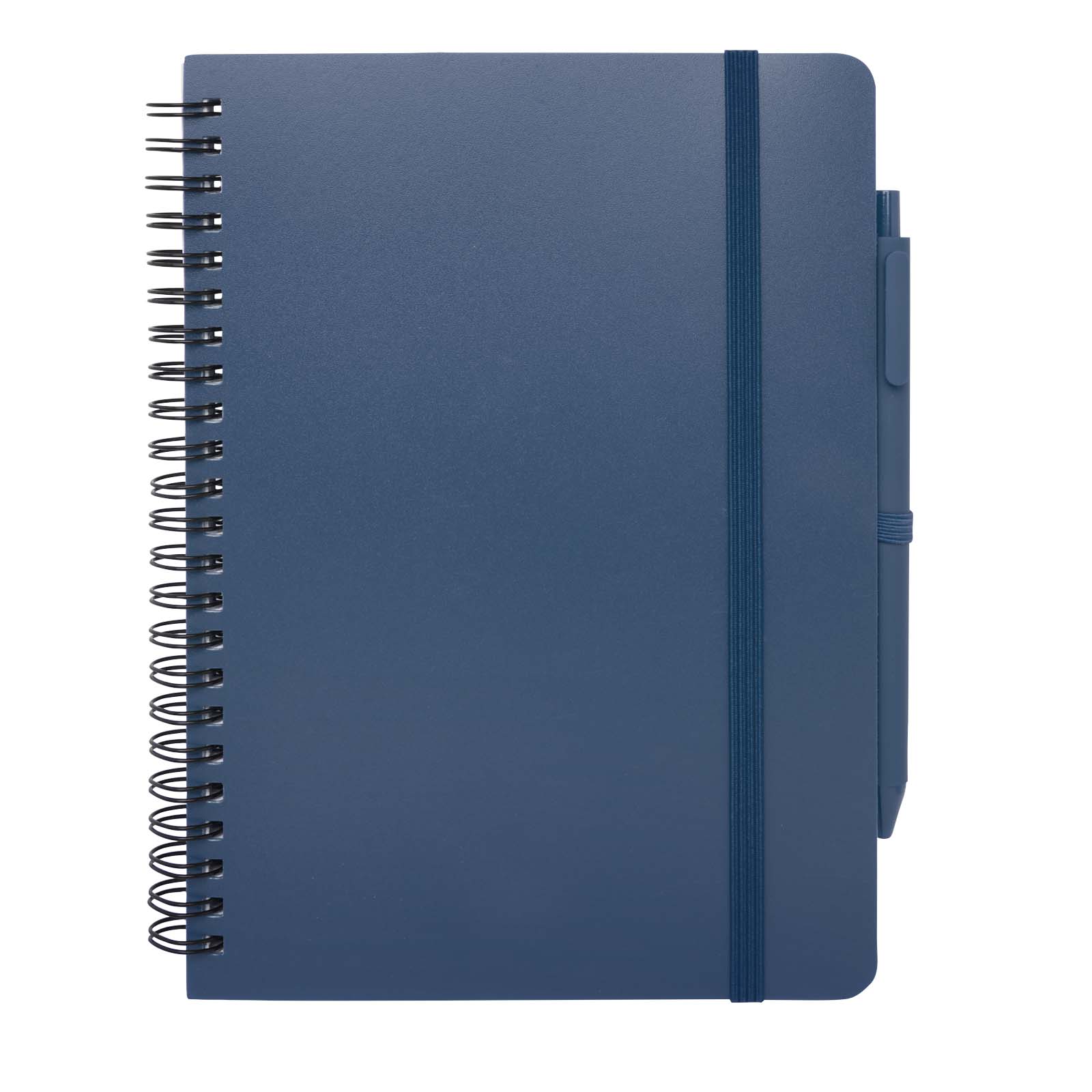 Libreta de tapa dura A5 de plástico procedente del océano con bolígrafo Thalaasa (tinta negra)