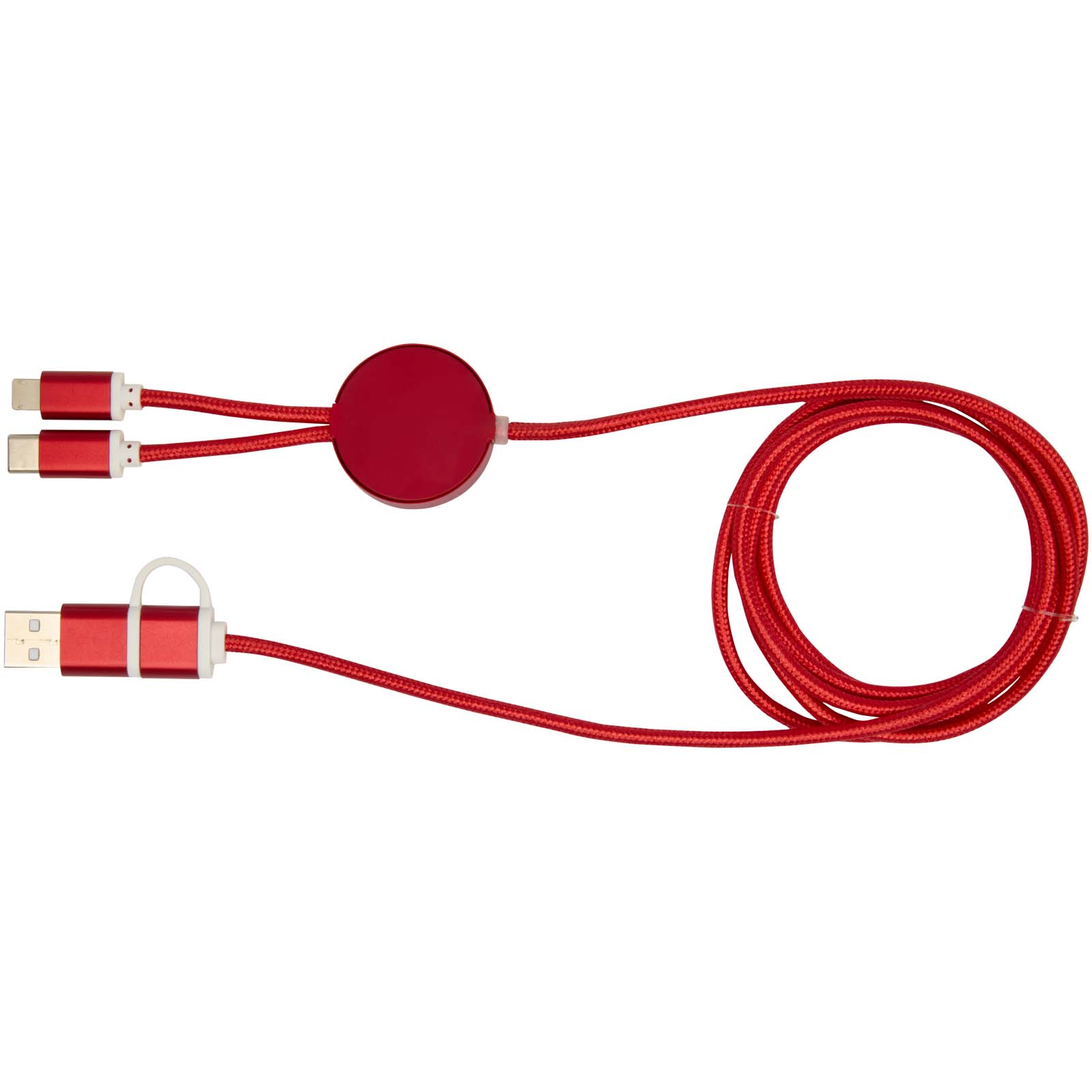 Cable 5 en 1 de aluminio y plástico reciclado de 150 cm para sincronización de datos y carga rápida de 27 W Alasia