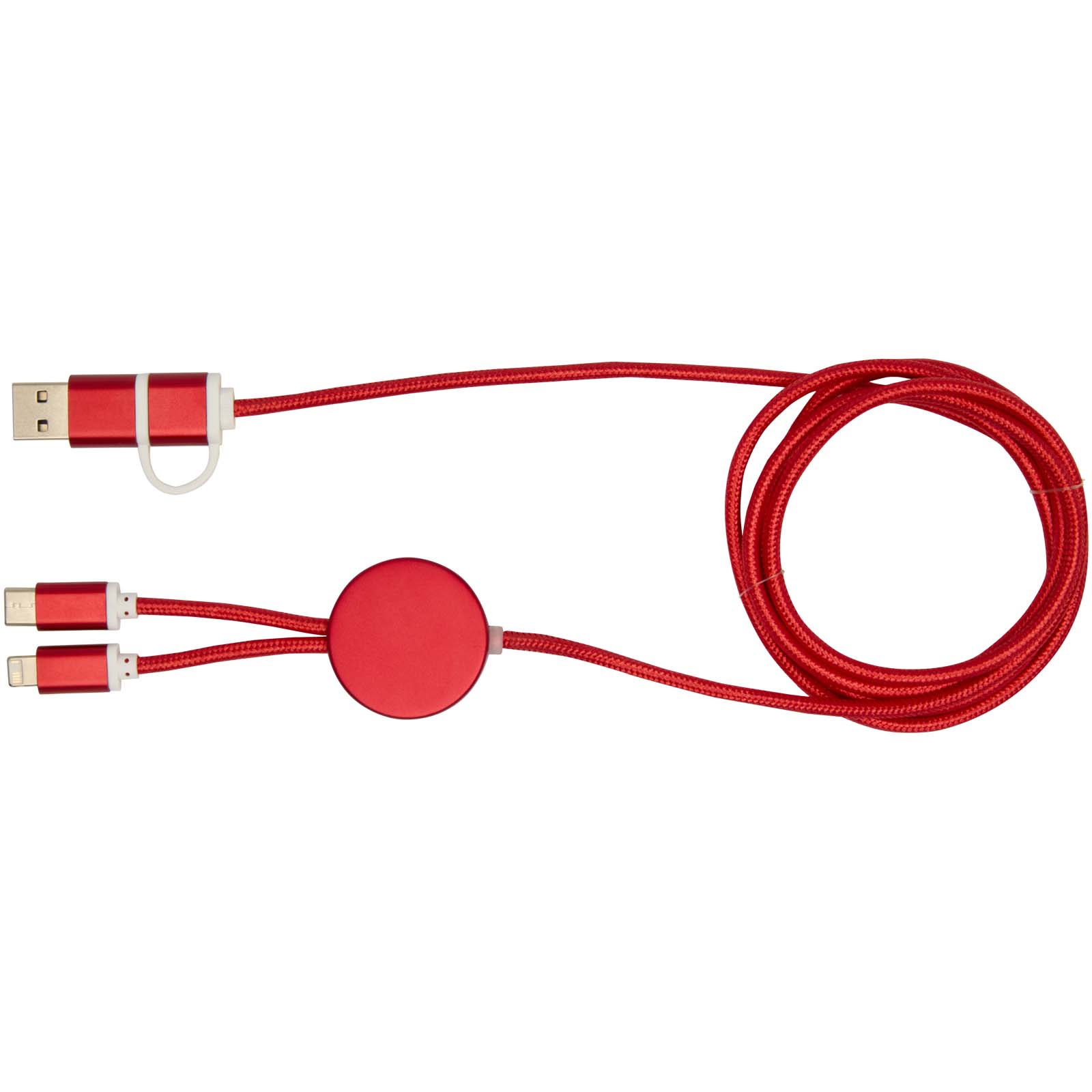 Cable 5 en 1 de aluminio y plástico reciclado de 150 cm para sincronización de datos y carga rápida de 27 W Alasia