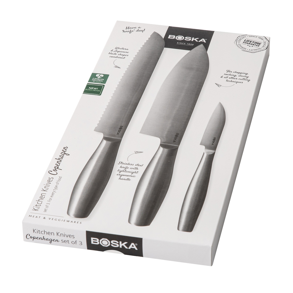 Set de Cuchillos de Cocina Copenhagen de BOSKA, set de 3