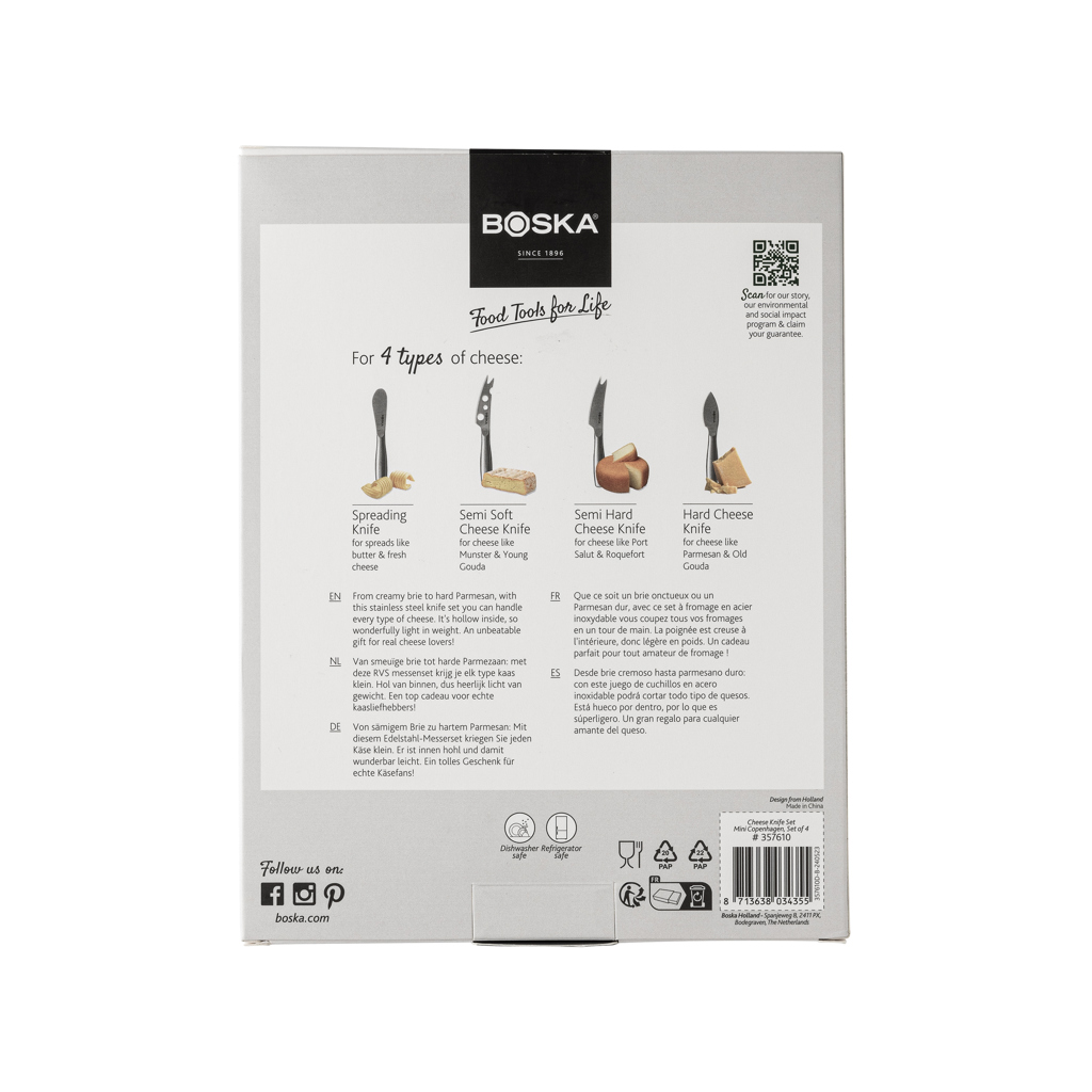 Set Mini de Cuchillos para Queso Copenhagen de BOSKA