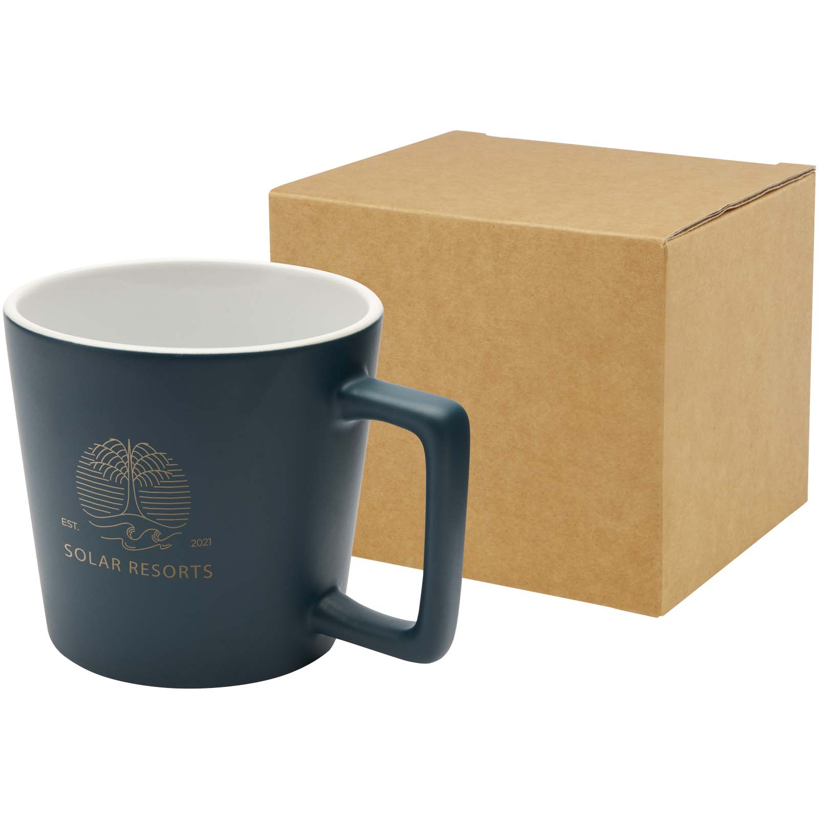 Taza de cerámica de 370 ml con acabado mate Cali