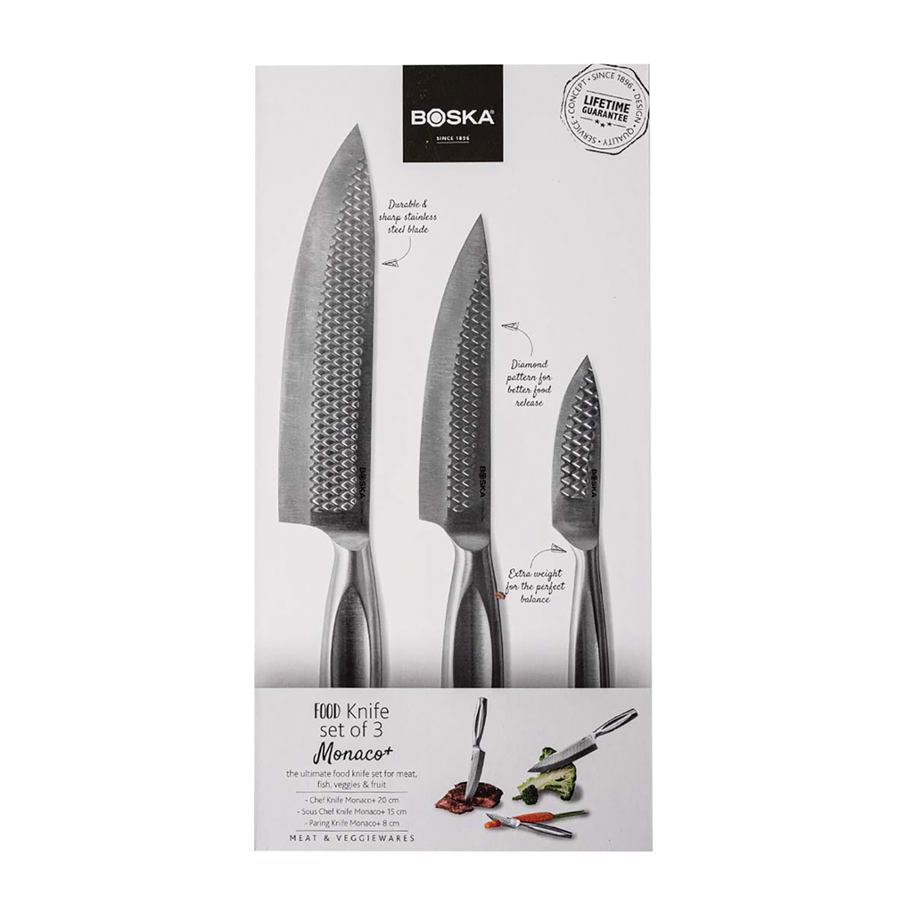 Set de Cuchillos de Cocina Monaco+, set de 3 de BOSKA