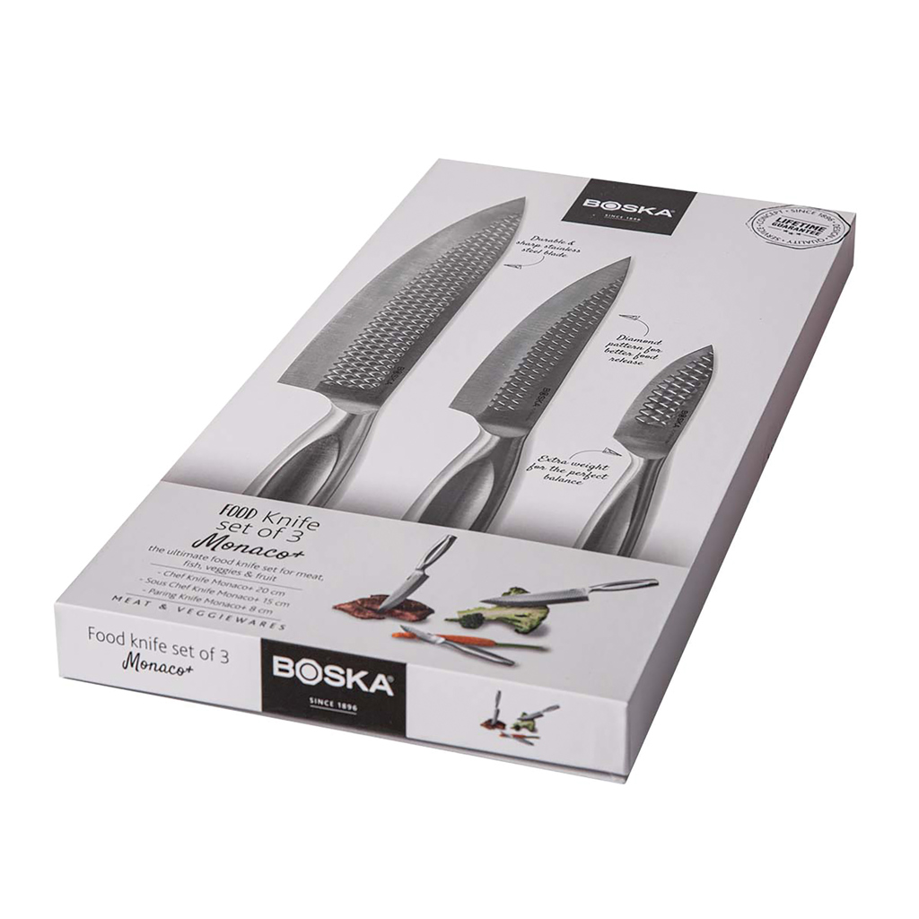 Set de Cuchillos de Cocina Monaco+, set de 3 de BOSKA