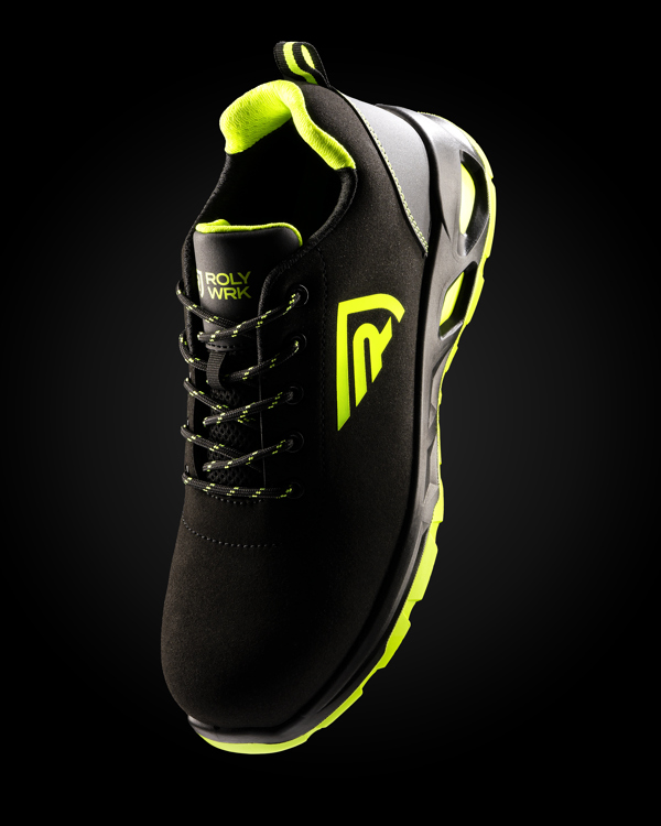 ROLY ZAPATO LABORAL CERYSON T/48 NEGRO/AMARILLO FLUOR