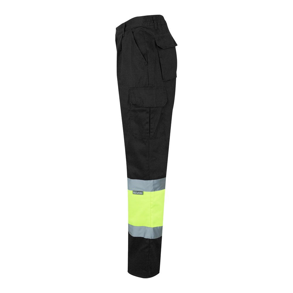 VL ATHENA. Pantalón de sarga bicolor (210 g/m²), forrado, multibolsillos, en algodón (20 %) y poliéster (80 %)