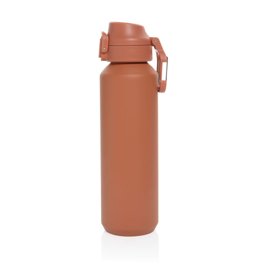 Botella deportiva Via RCS Re-steel con tapa bloqueable 600ML