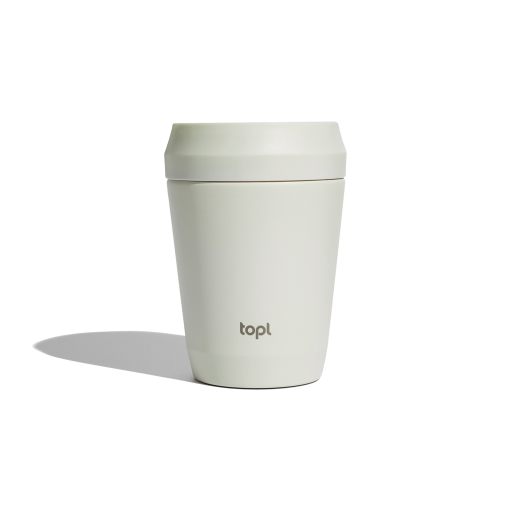 Taza Topl To Go de acero reciclado con tapa patentada 360