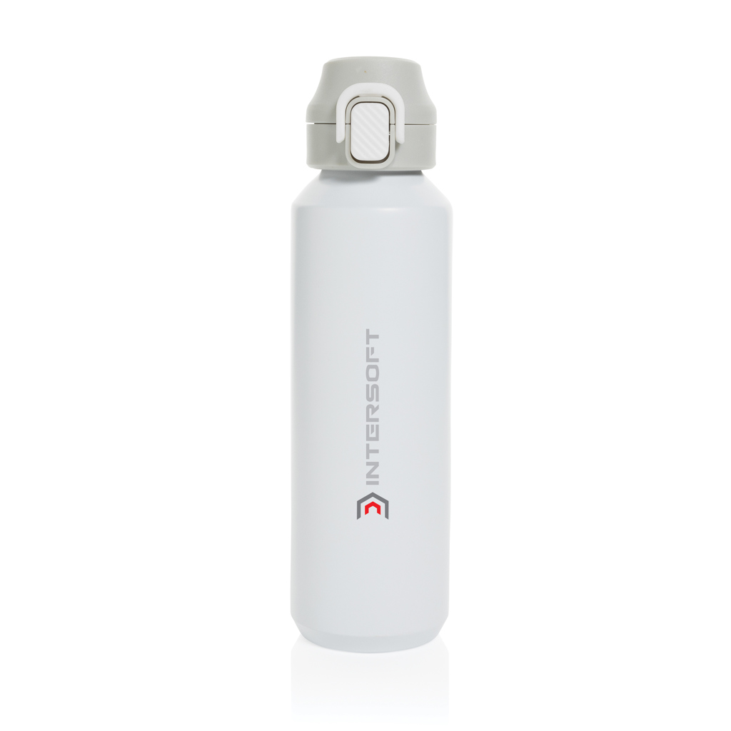 Botella deportiva Via RCS Re-steel con tapa bloqueable 600ML