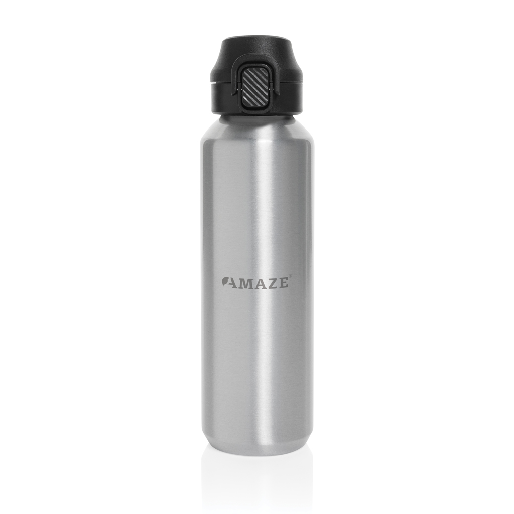 Botella deportiva Via RCS Re-steel con tapa bloqueable 600ML