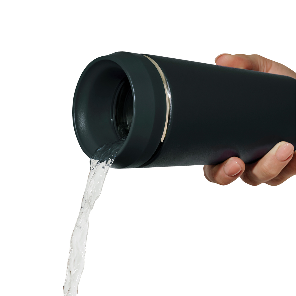 Taza Topl To Go de acero reciclado con tapa patentada 360