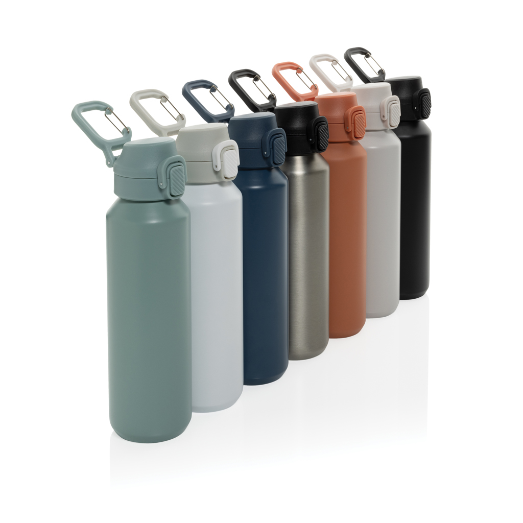 Botella deportiva Via RCS Re-steel con tapa bloqueable 600ML