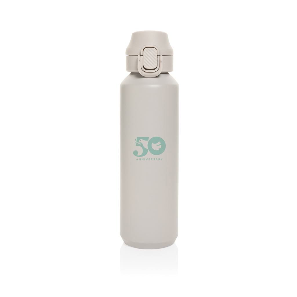 Botella deportiva Via RCS Re-steel con tapa bloqueable 600ML