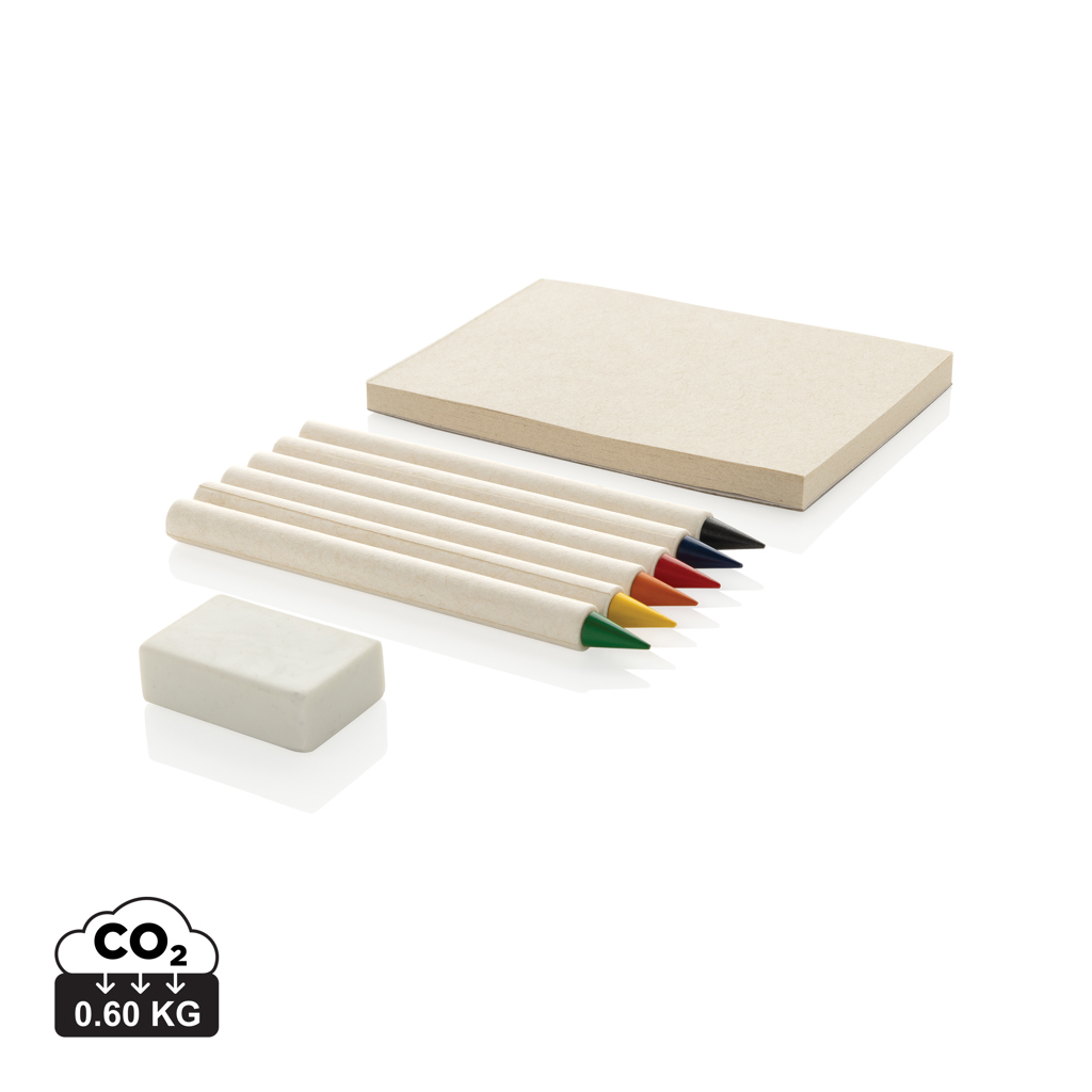 Set 6 lápices de colores Micki GRS infinity con bloc de nota