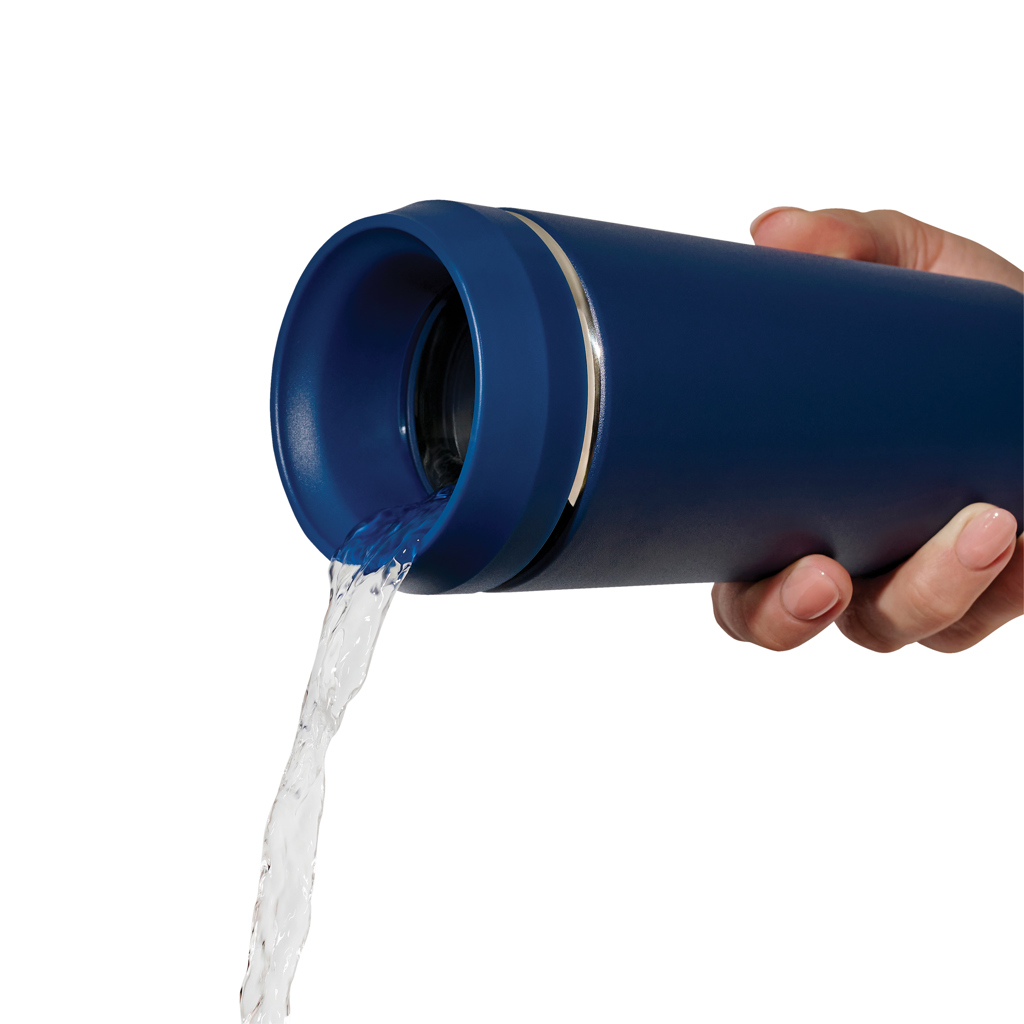 Taza Topl To Go de acero reciclado con tapa patentada 360