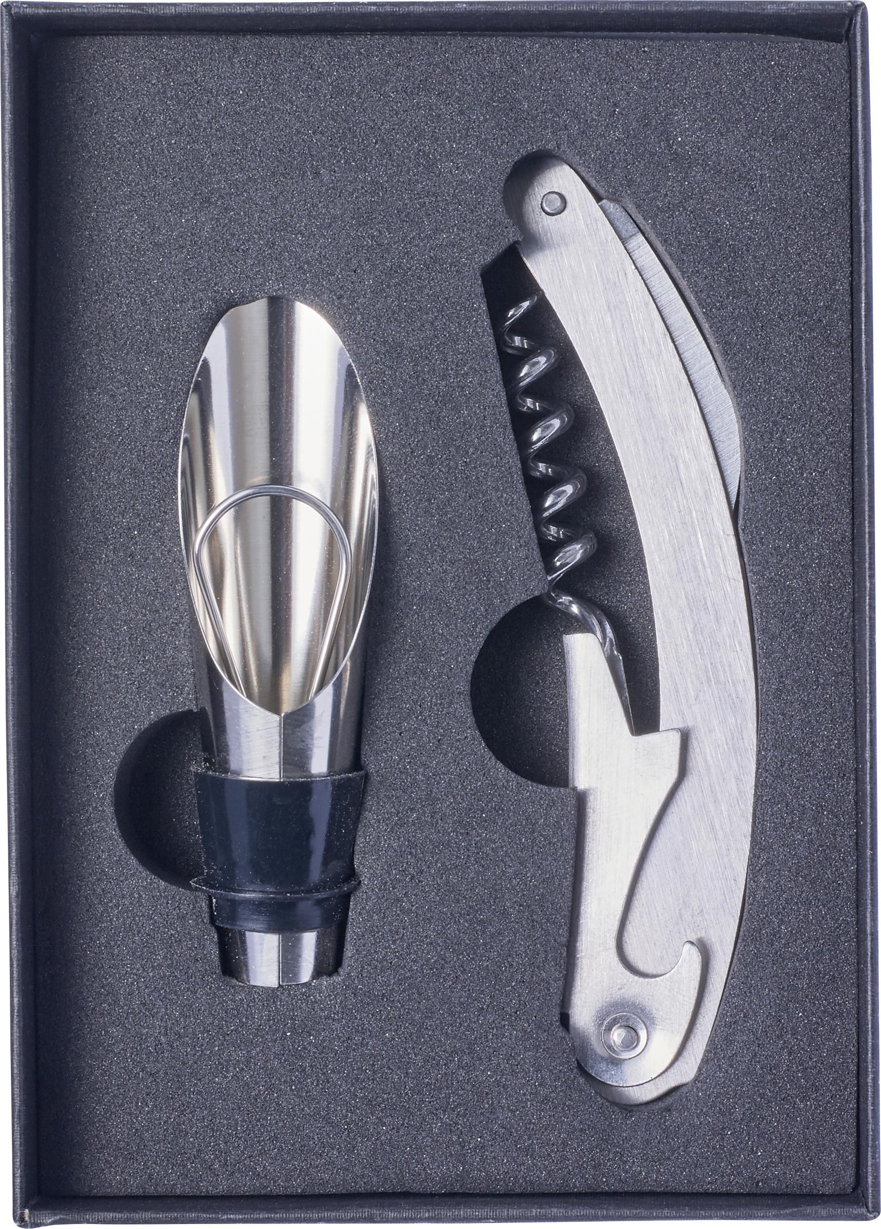 Set de vino de acero inox. Dale