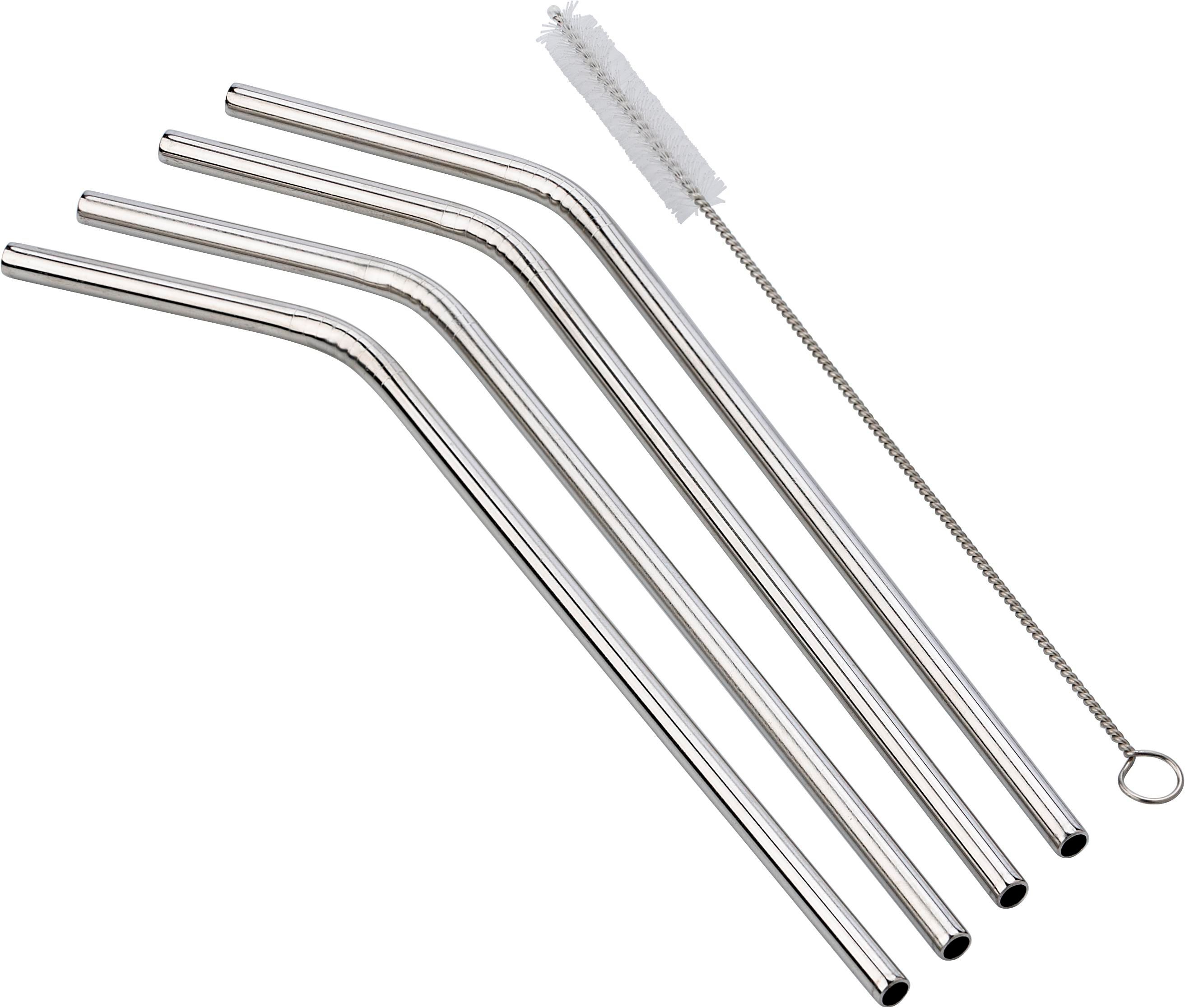 Set de 4 pajitas de acero inox. Rudy