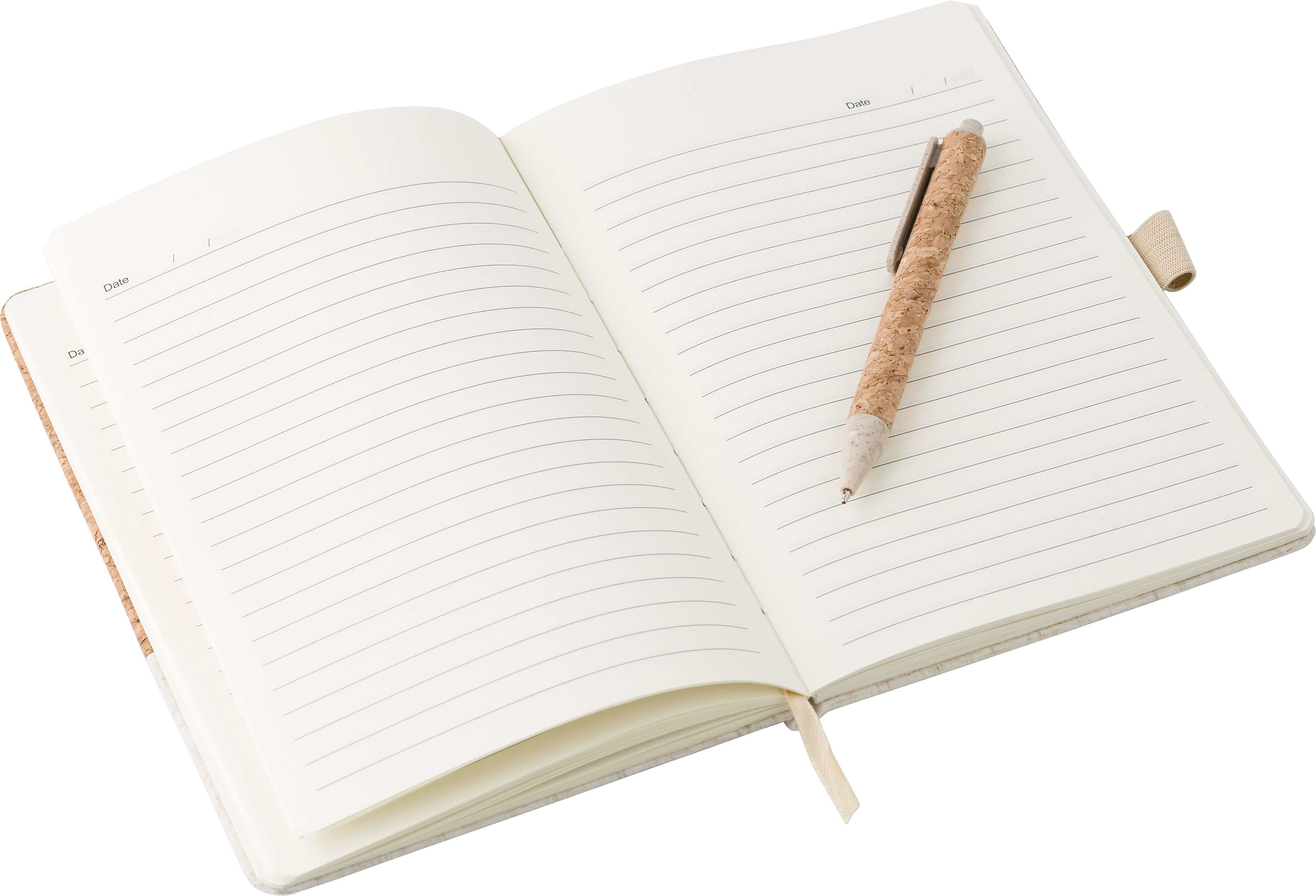 Cuaderno de corcho y lino Kenzo