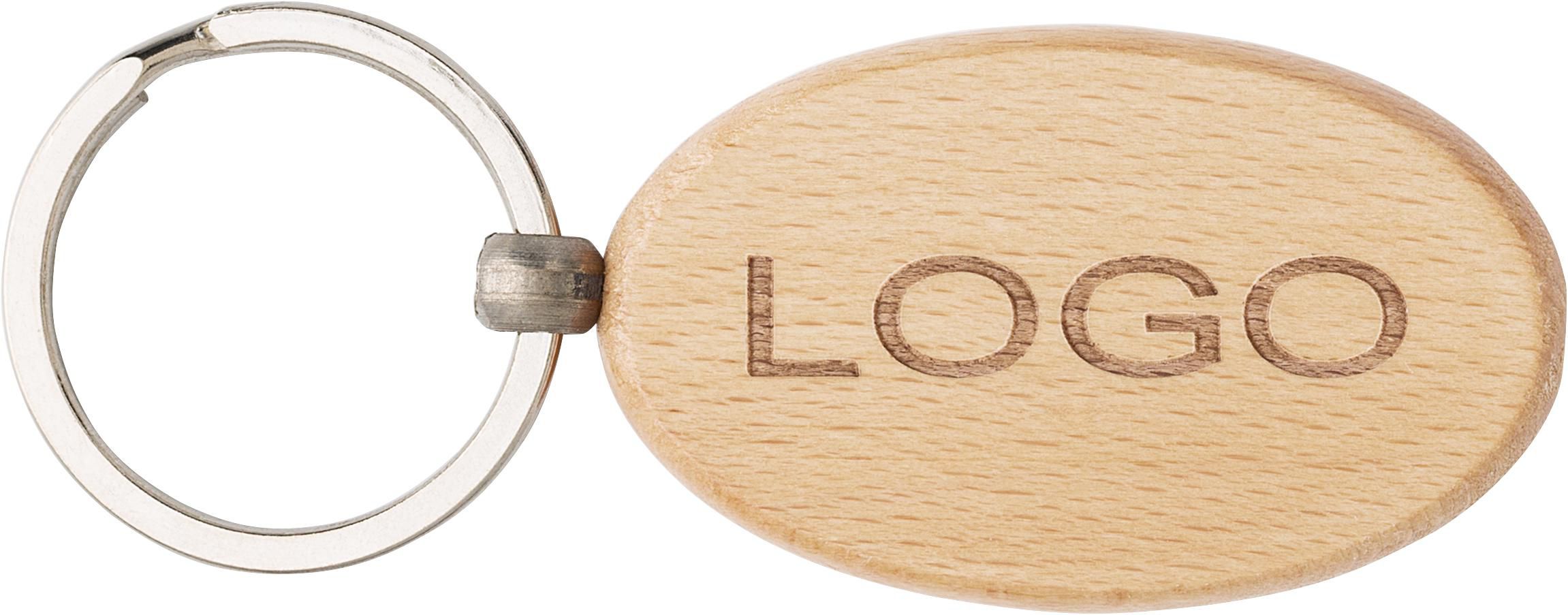 Llavero oval de madera Katherine