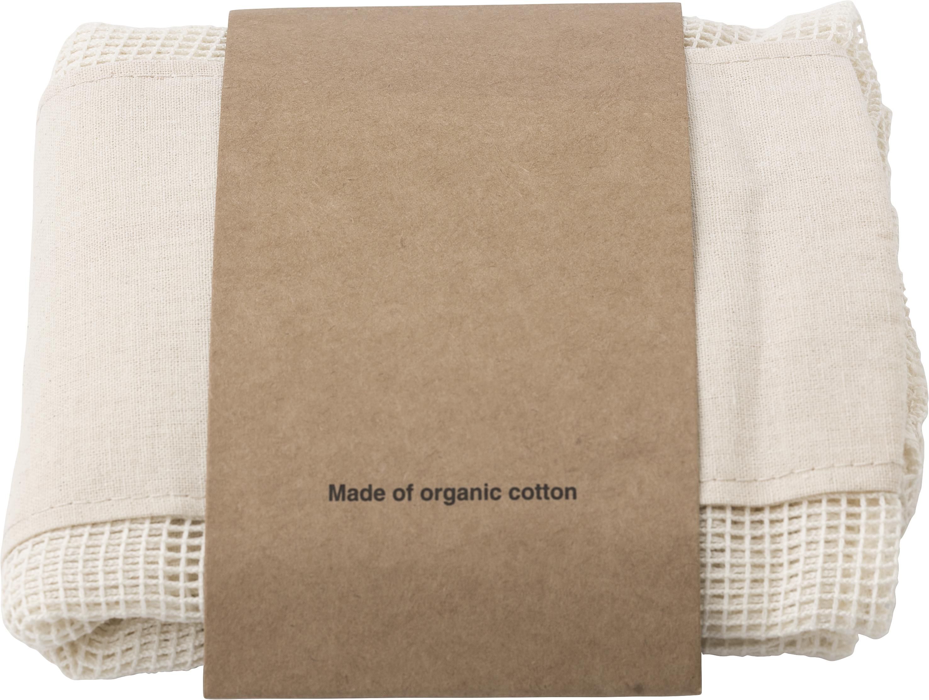 Set de 3 bolsas de malla de algodón orgánico Adele