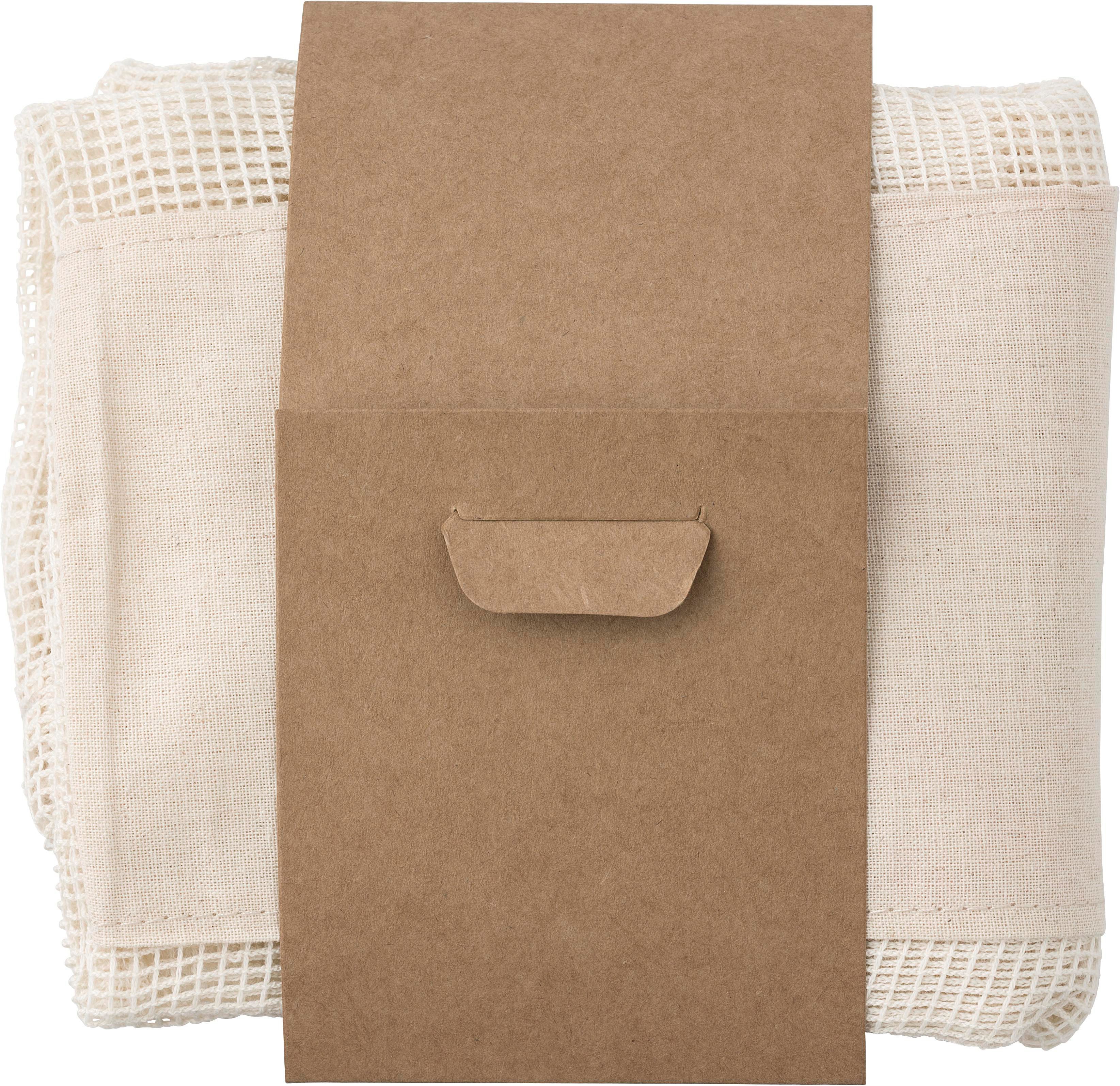 Set de 3 bolsas de malla de algodón orgánico Adele