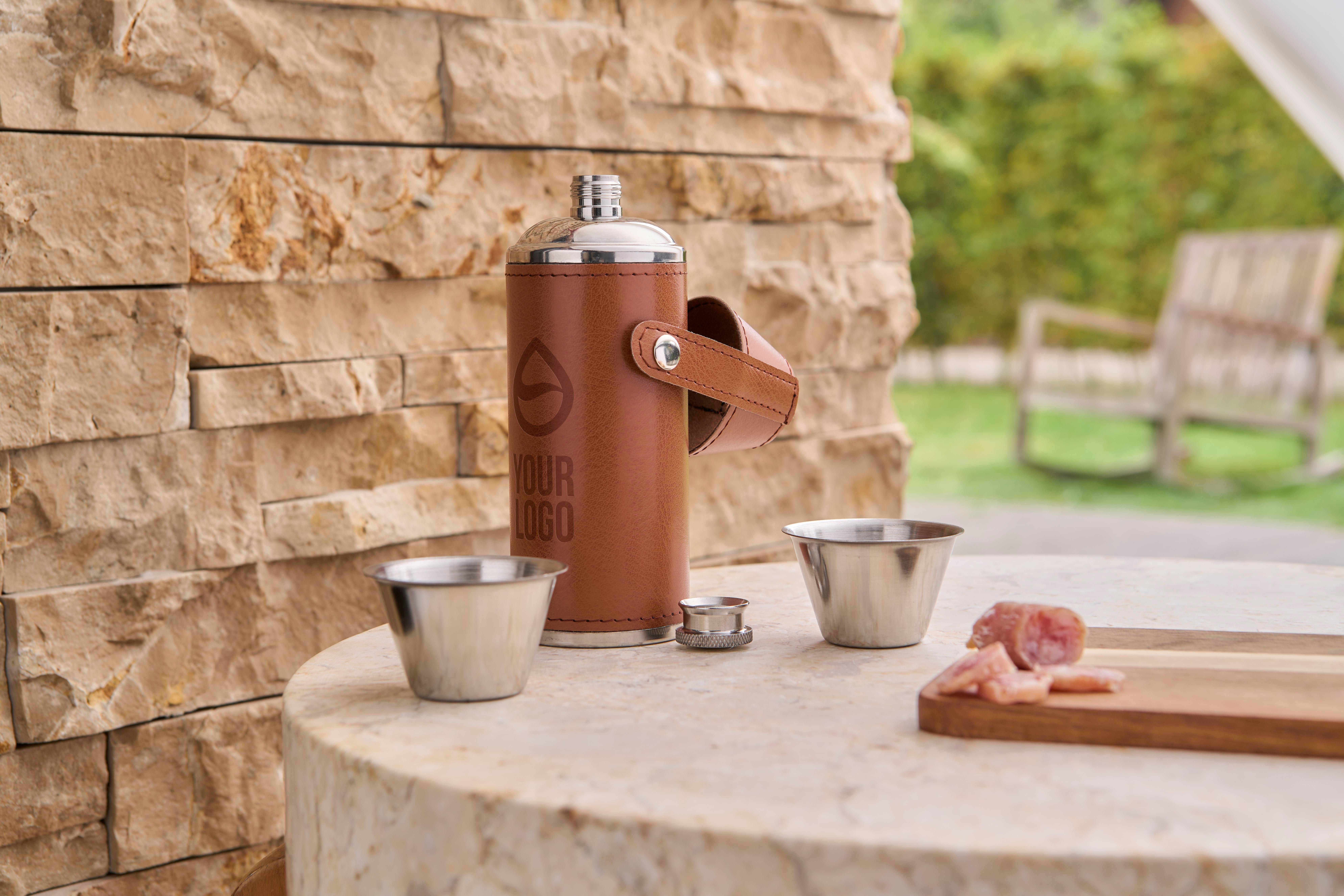 Botella de acero inox. reciclado Brock