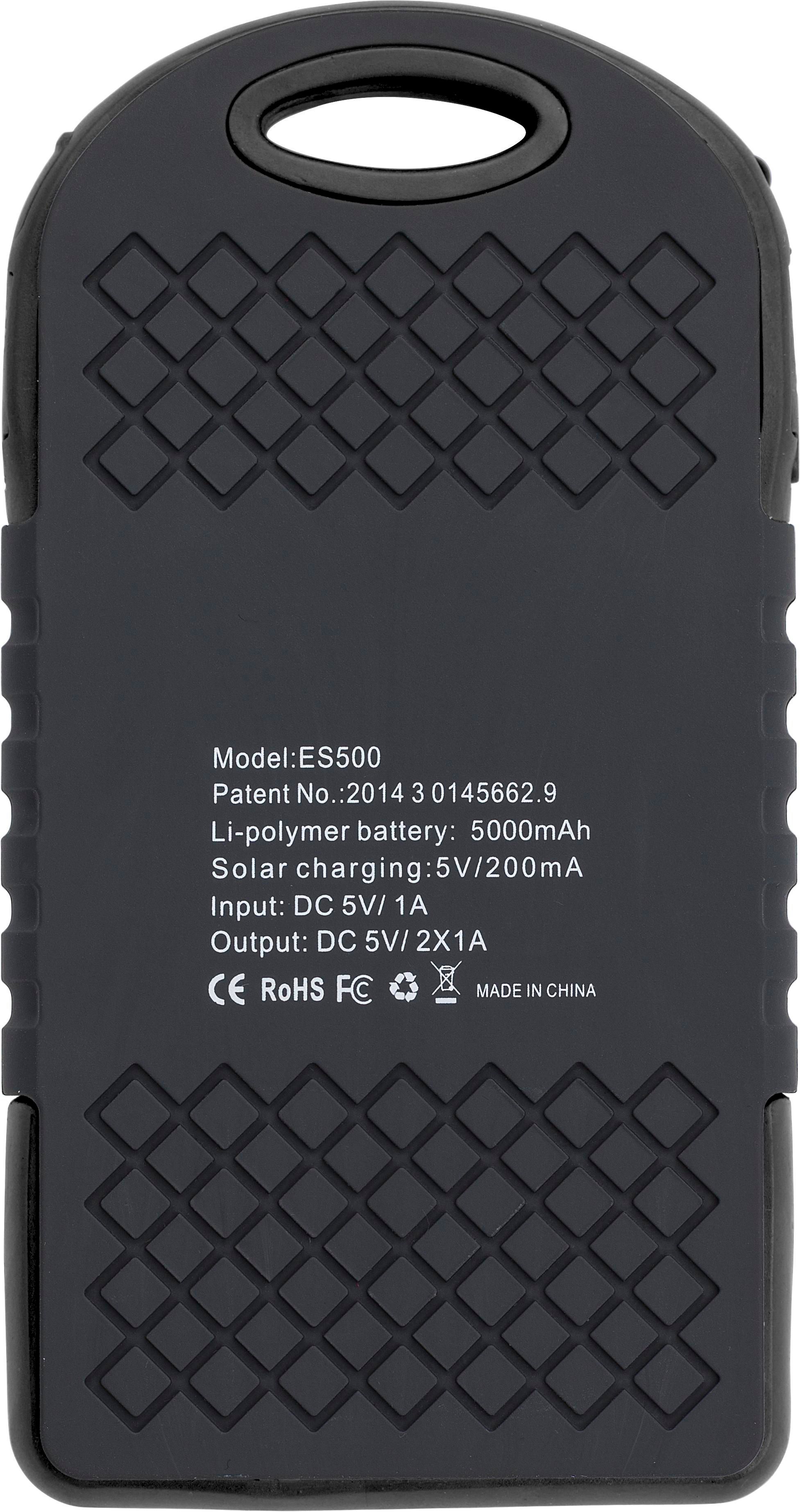 Power Bank solar de caucho y ABS Aurora