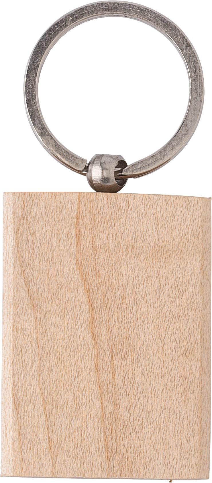 Llavero cuadrado de madera Shania