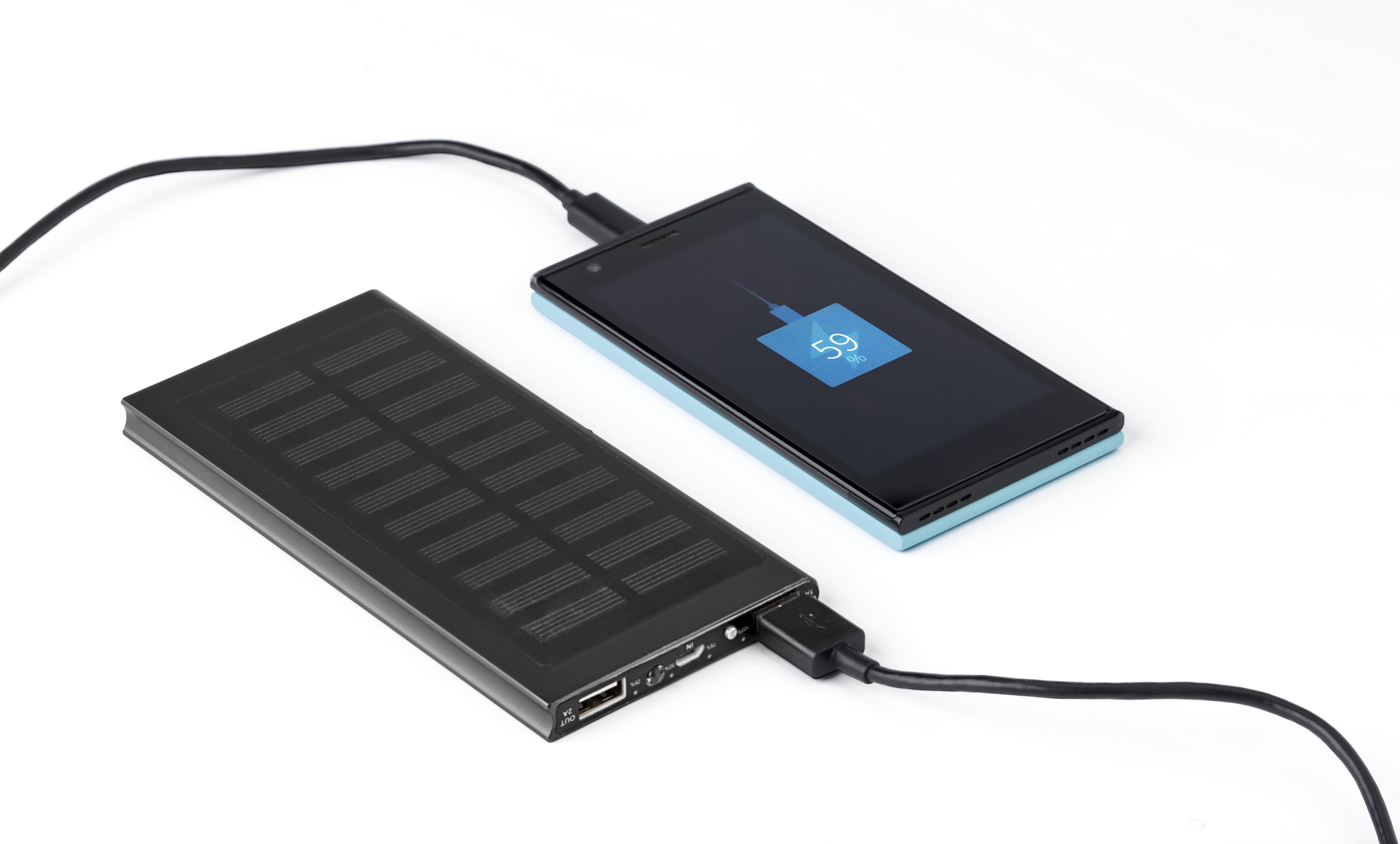 Power Bank solar de ABS y aluminio Adriana