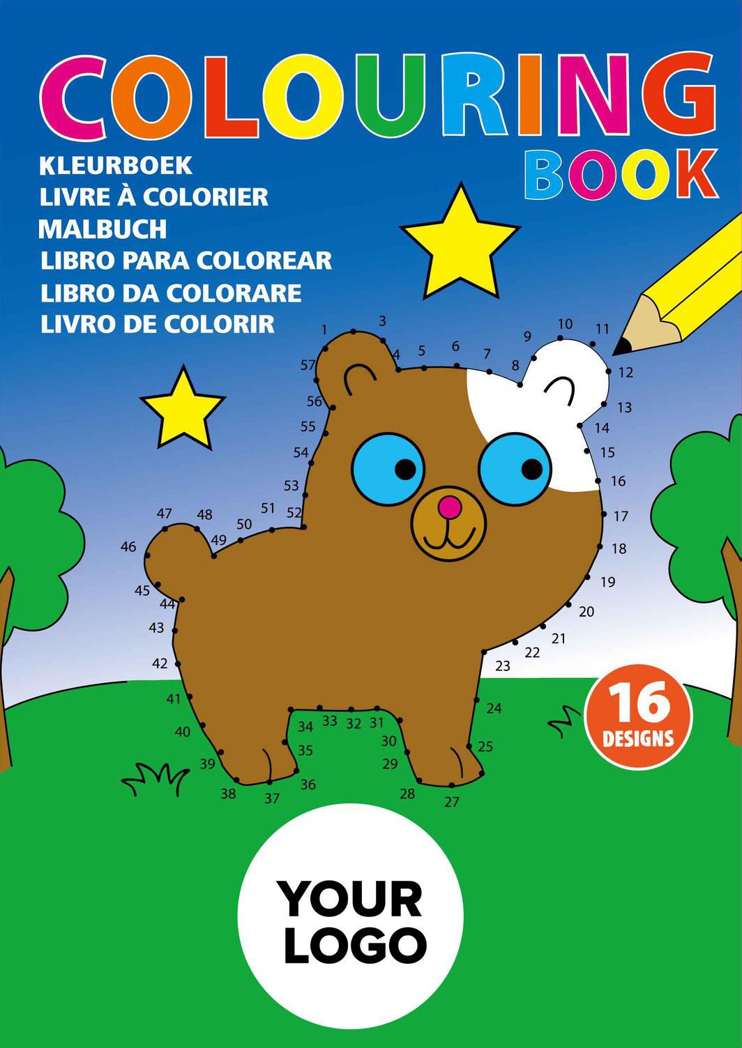 Cuaderno de cartón para colorear Constanze