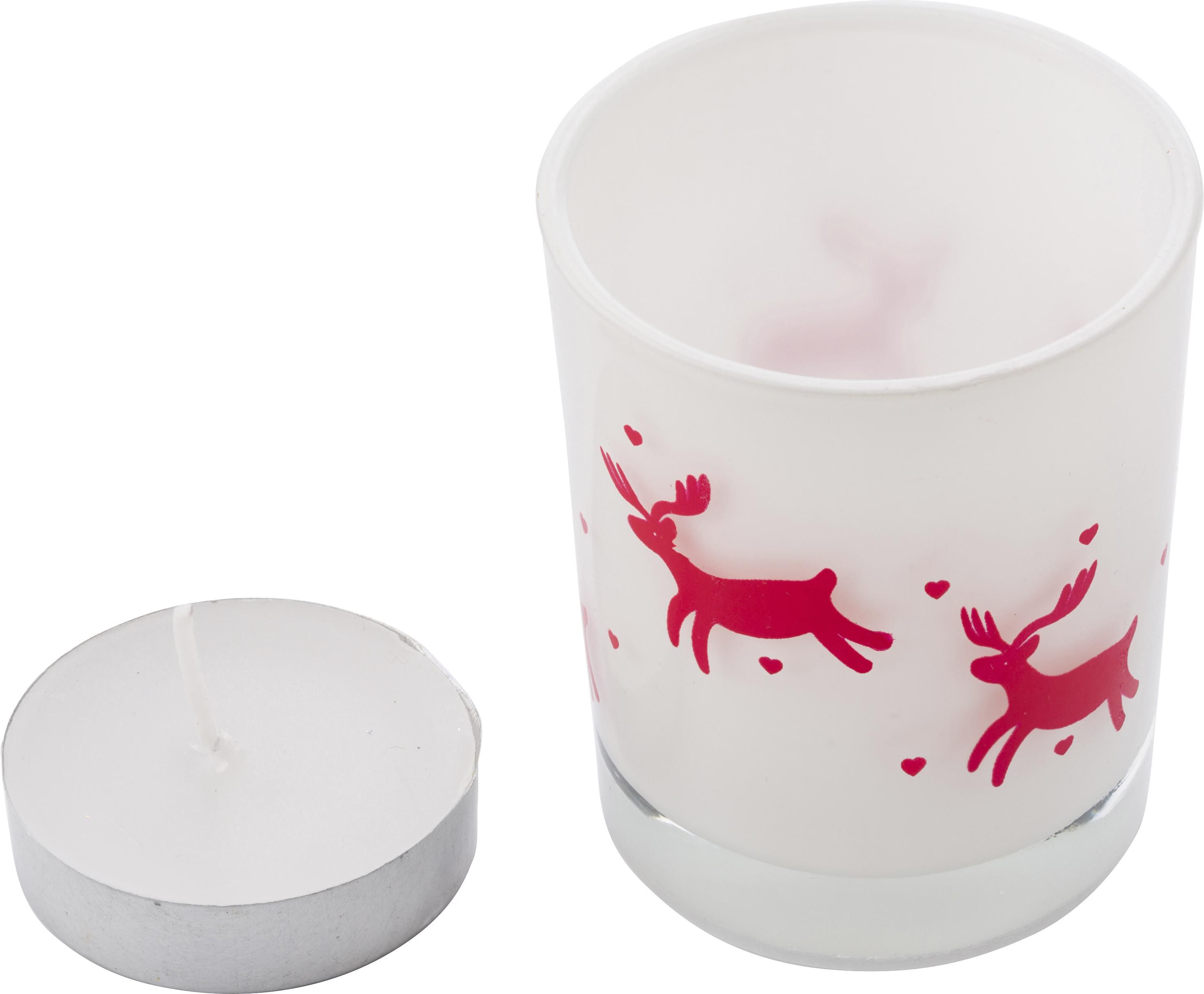 Vaso de cristal con vela y decorado navideño. Kirsten