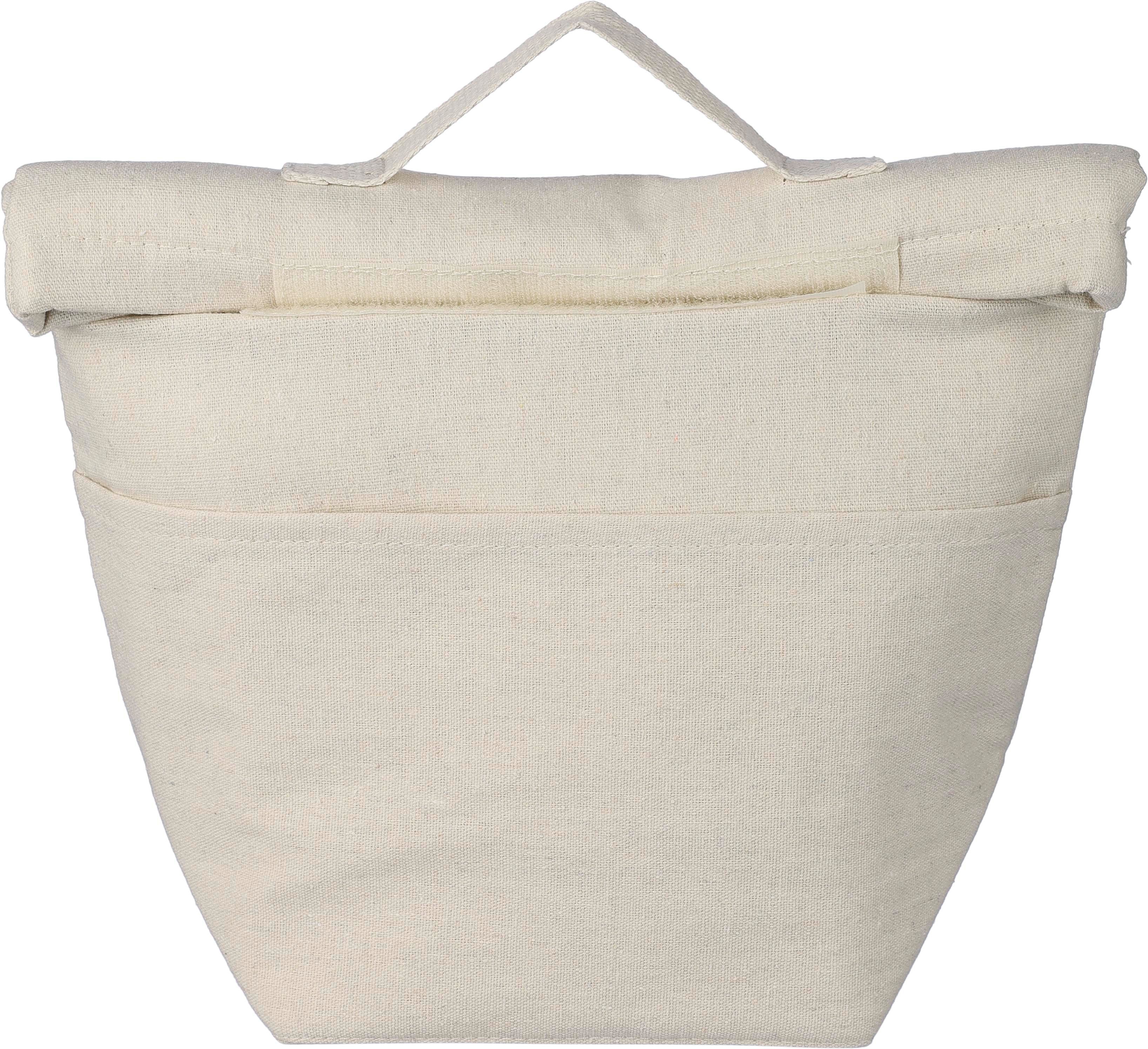 Recycled cotton (220 gsm) rolltop cooler bag Faith