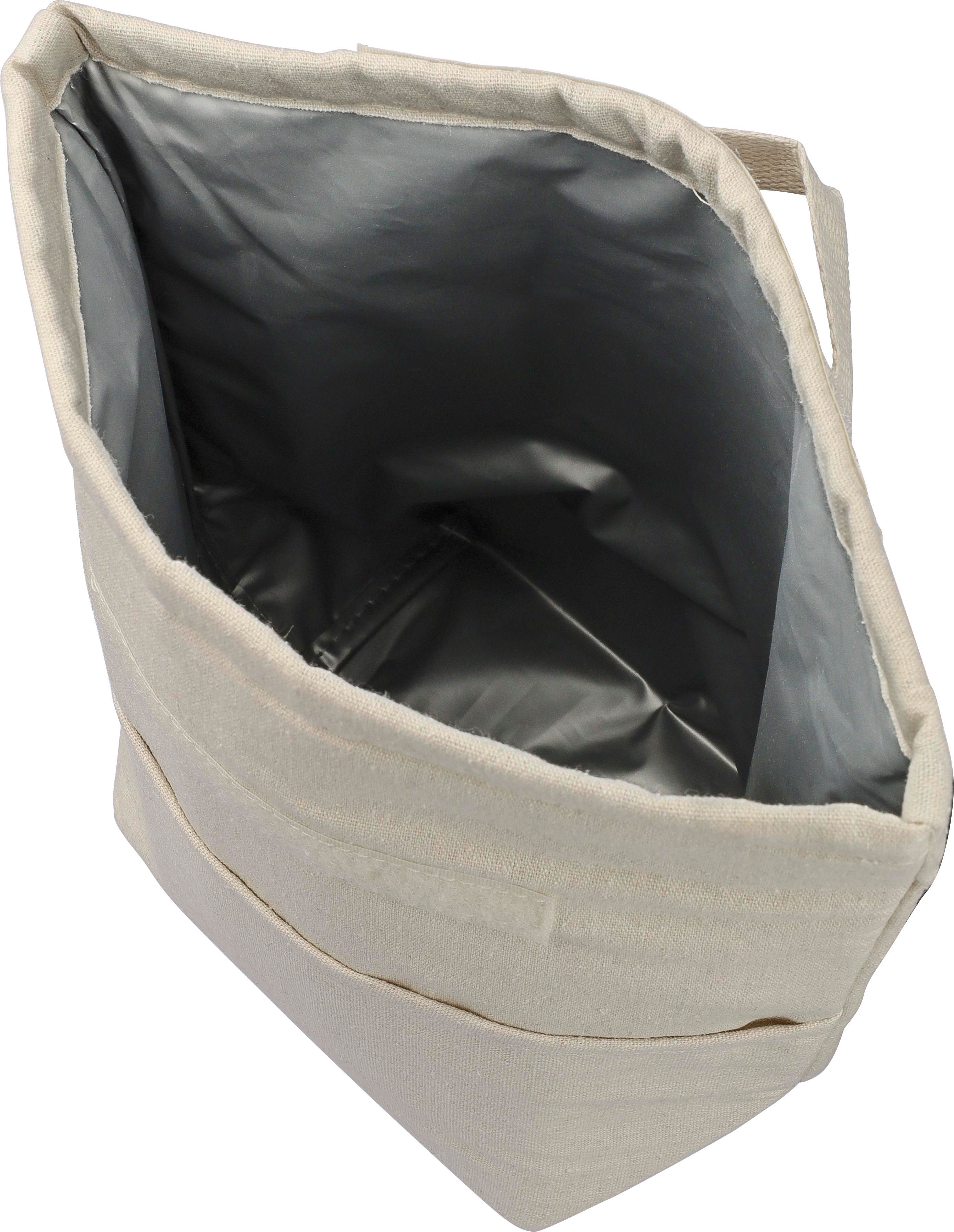 Recycled cotton (220 gsm) rolltop cooler bag Faith