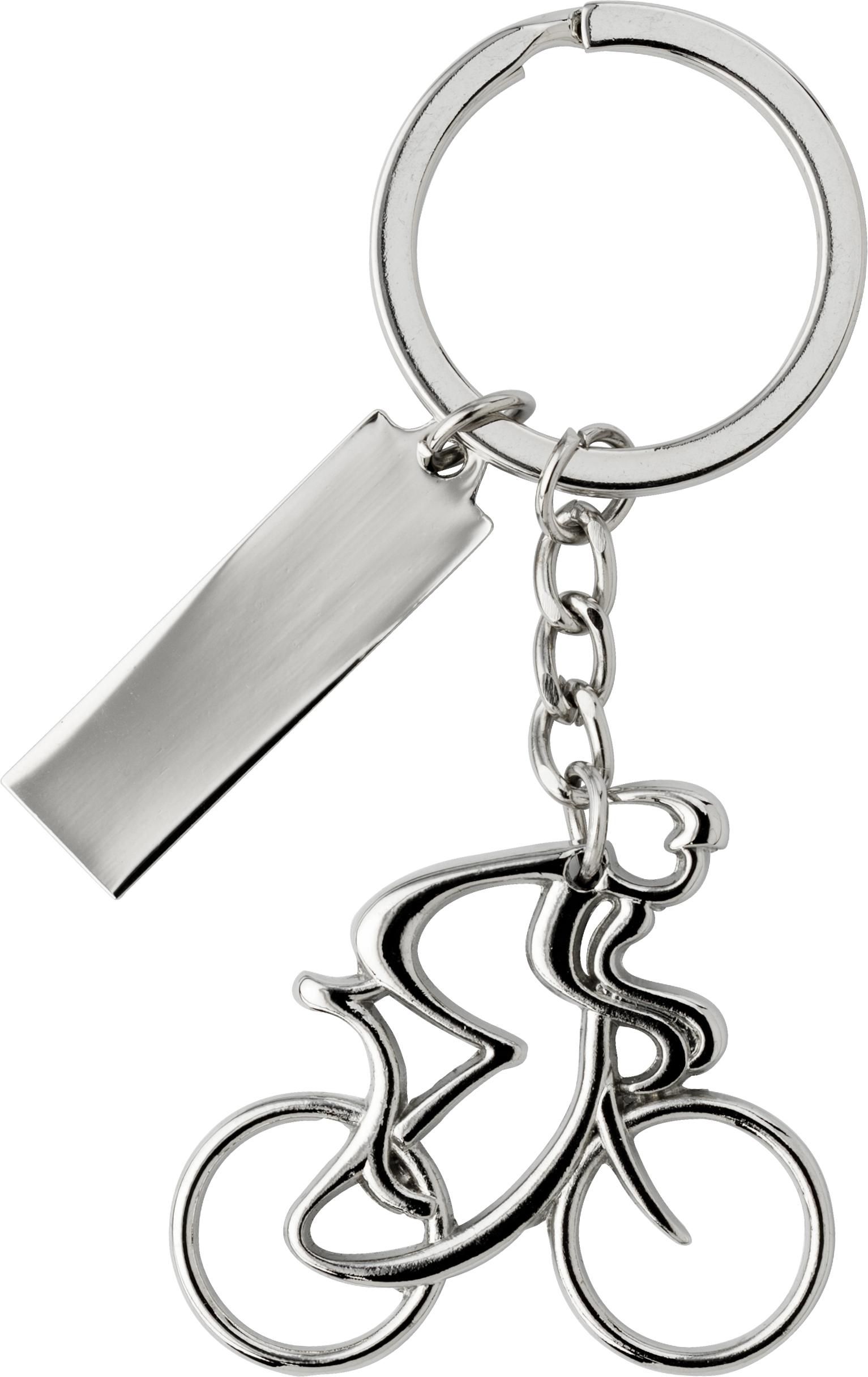 Llavero de metal niquelado Cirilio
