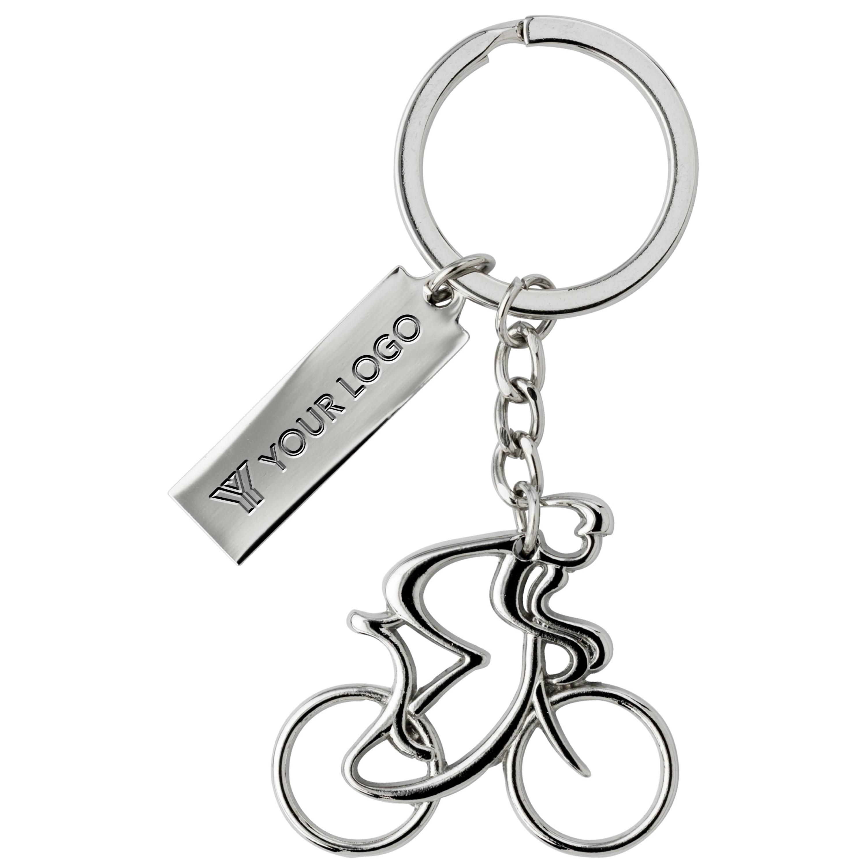 Llavero de metal niquelado Cirilio