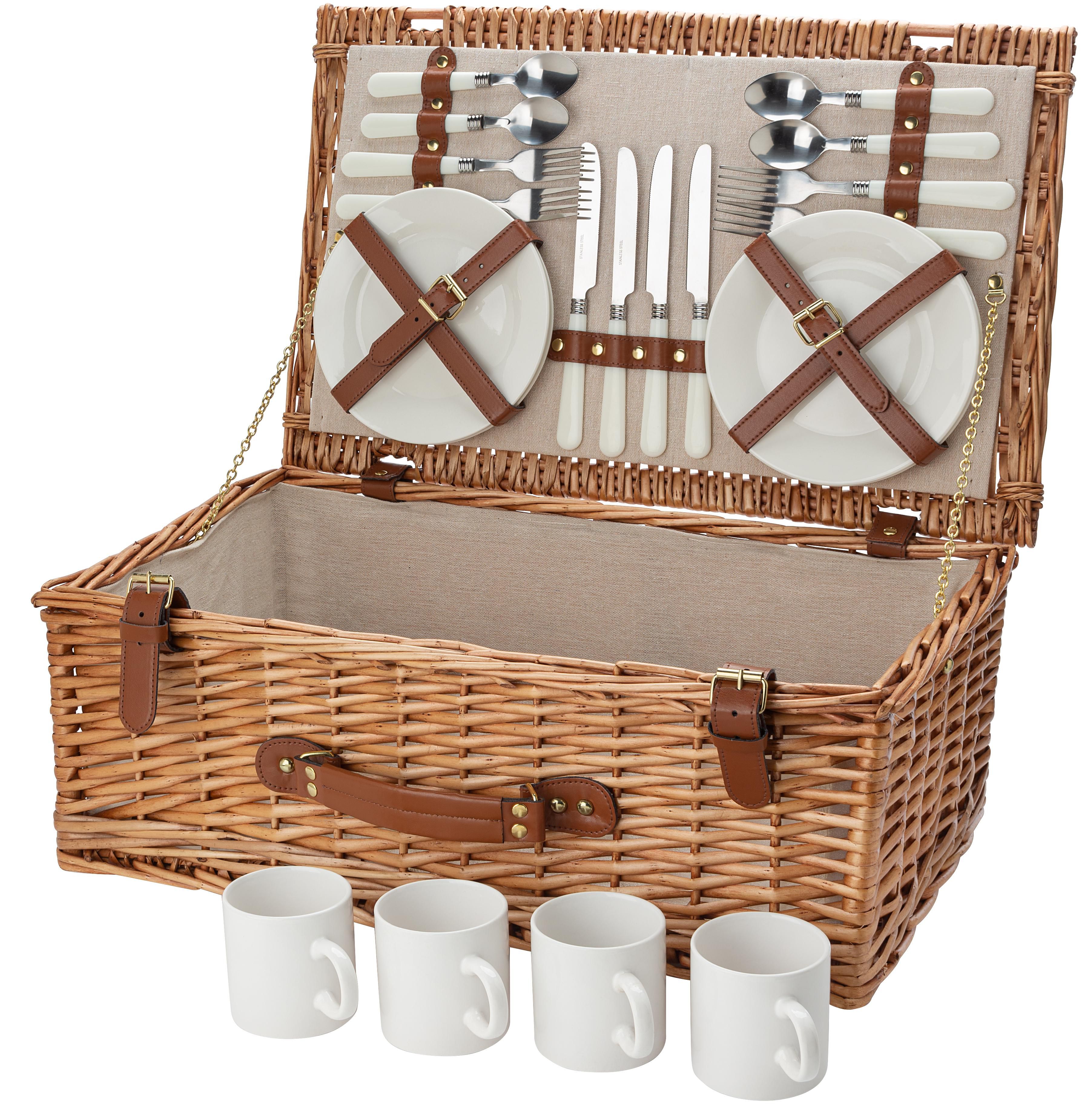 Cesta de sauce para picnic Levin
