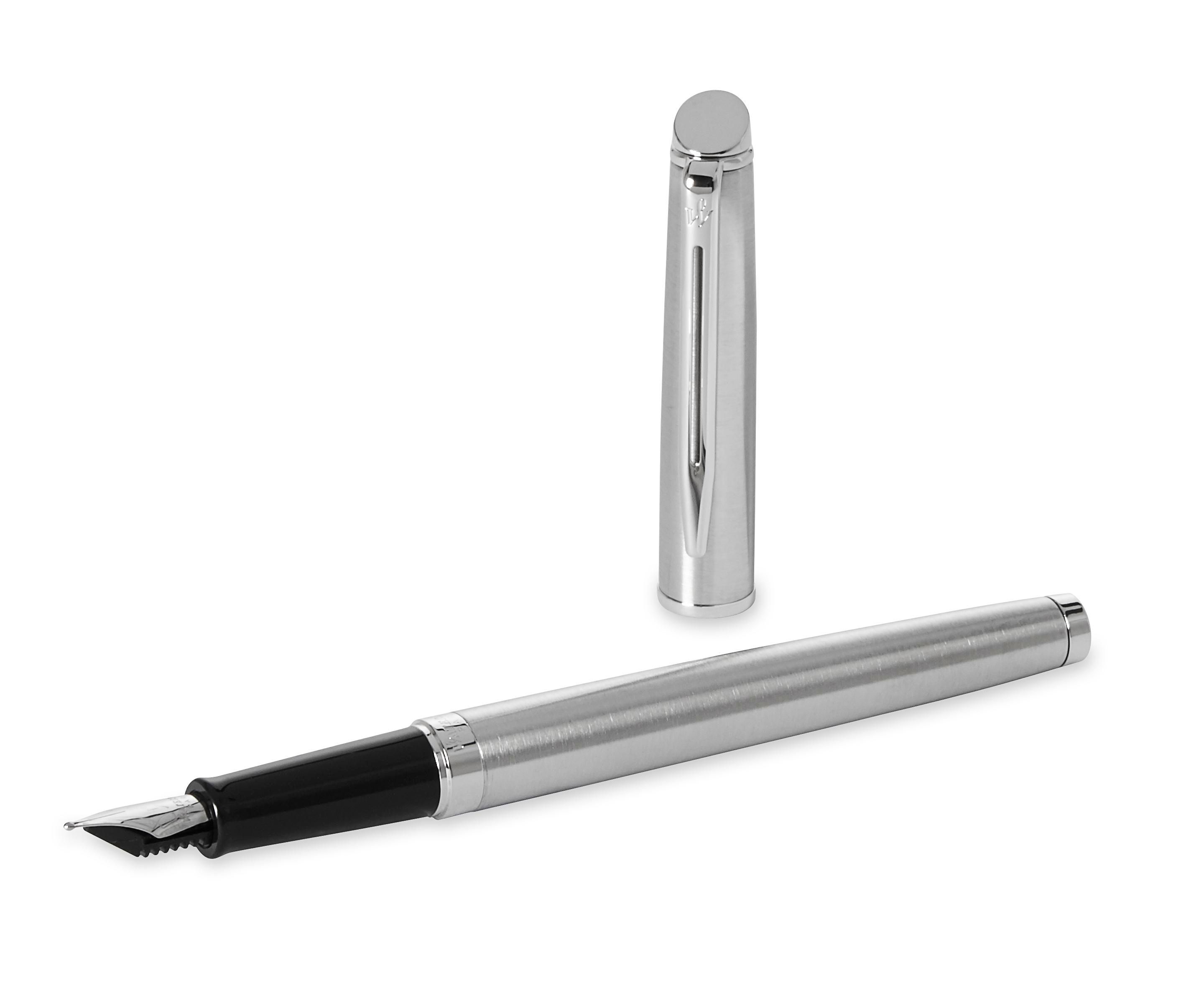 Pluma Waterman de acero inox.