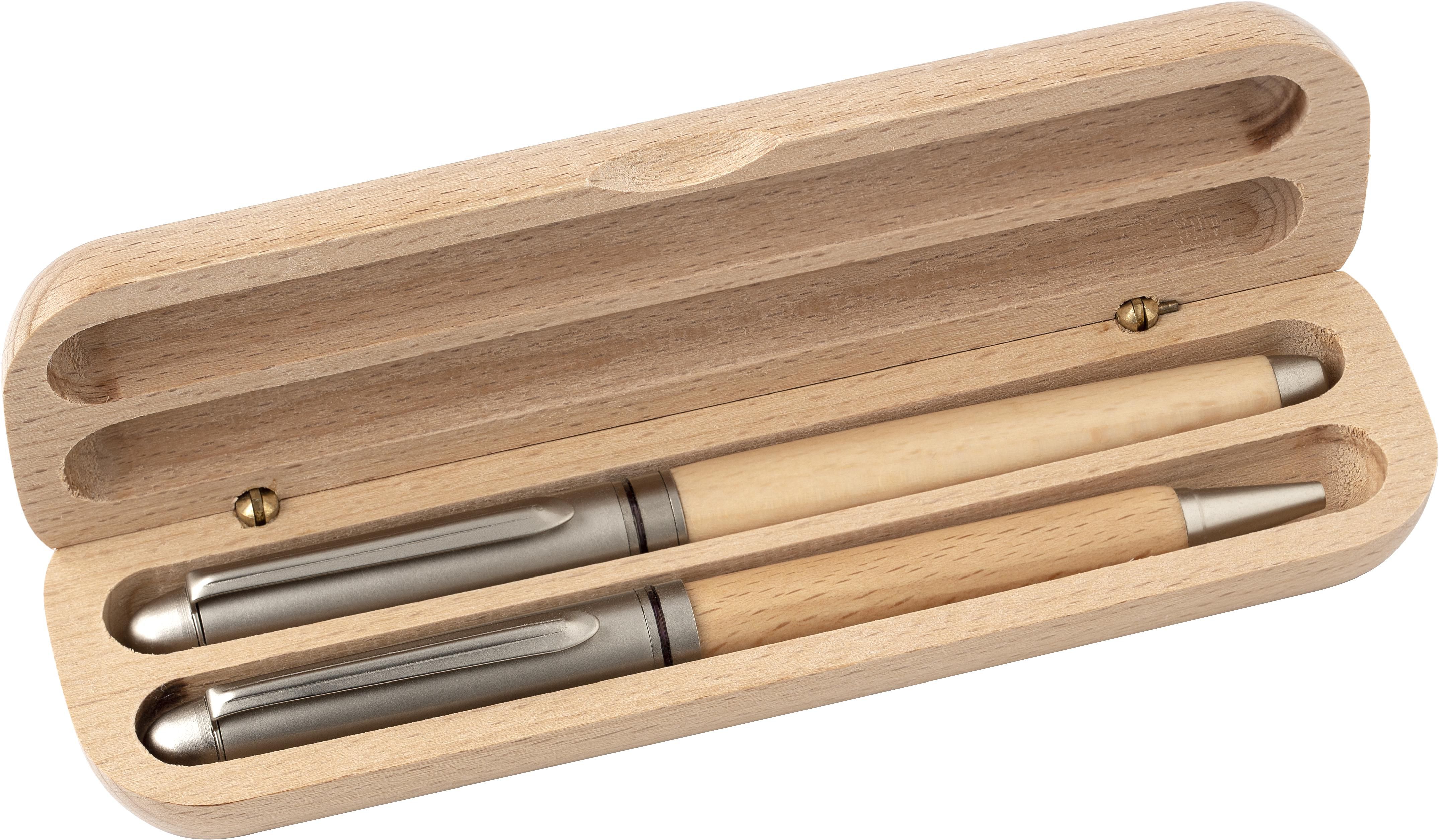 Set de escritura de madera Oliviero