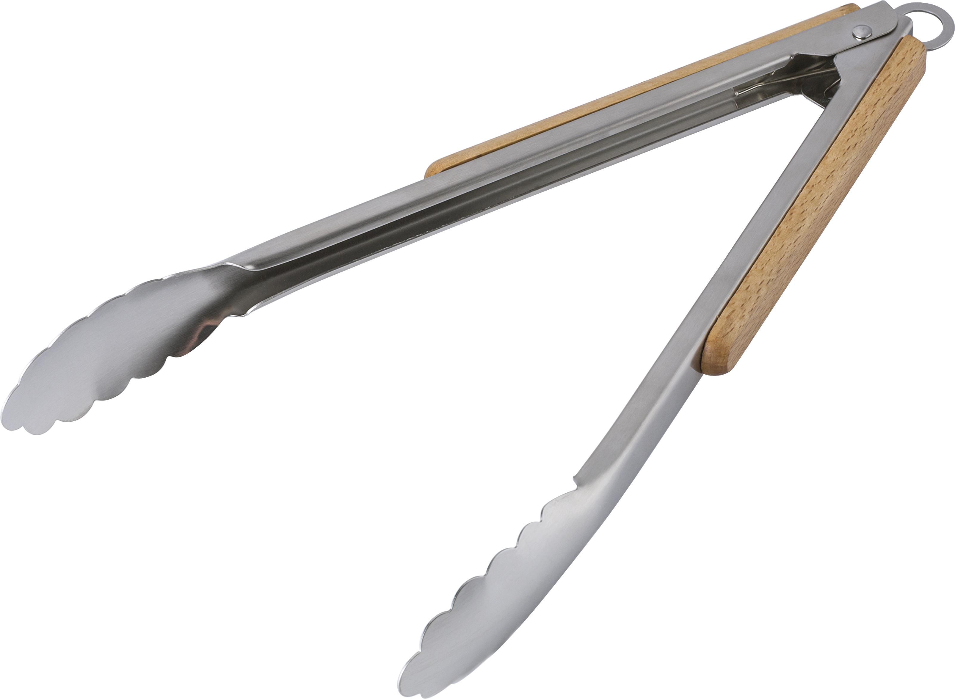 Pinzas de acero inox. y bambú Zephyr