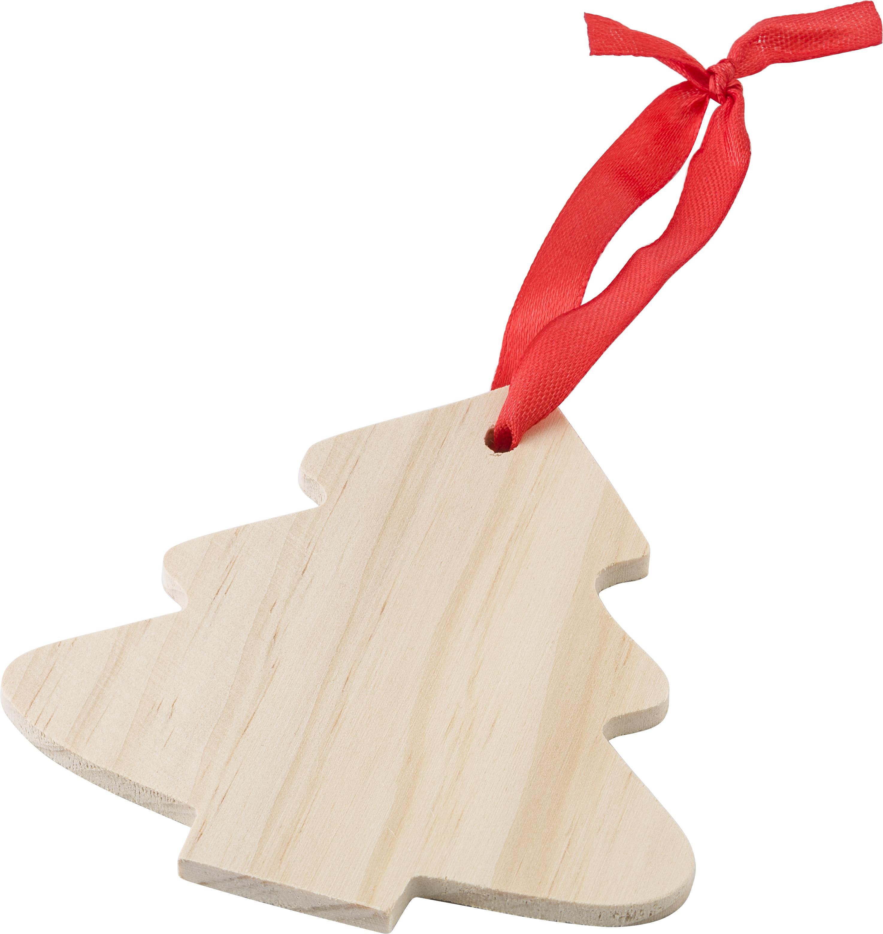 Adorno navideño de árbol de Navidad de madera Imani
