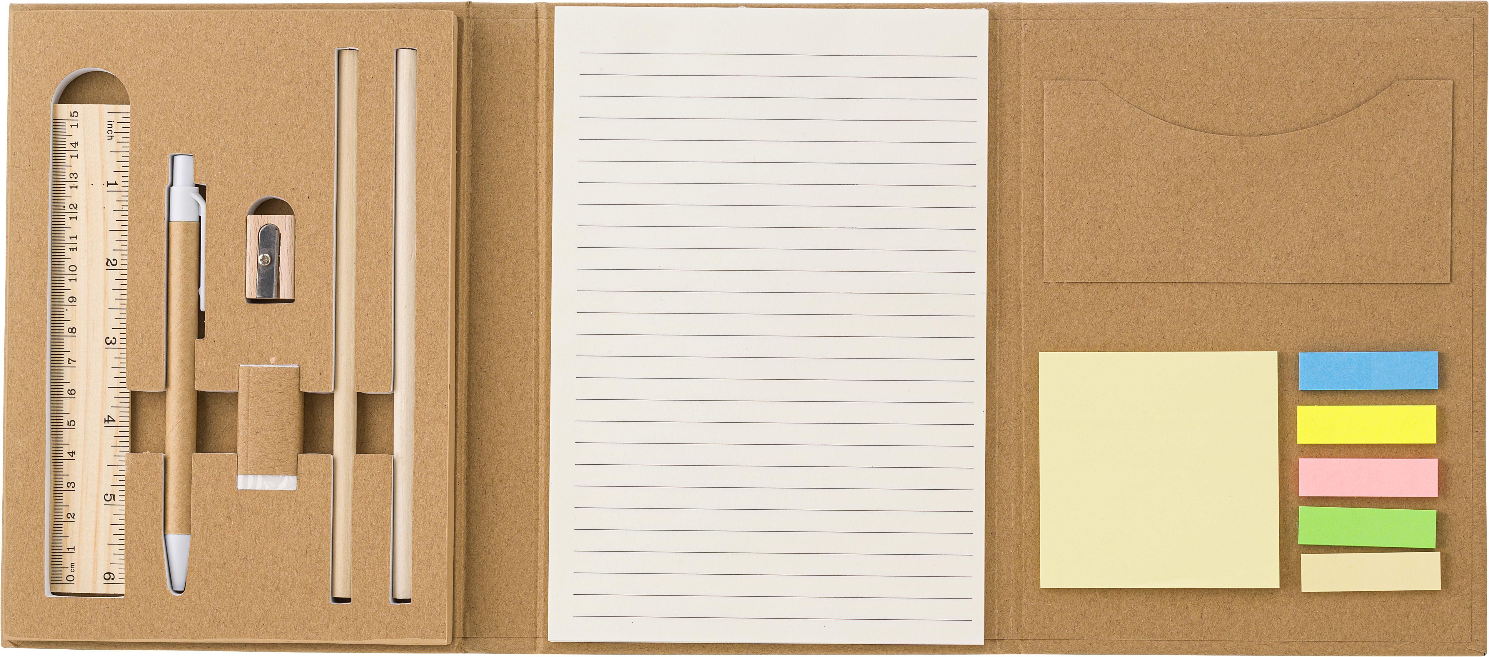 CarPETa de cartón con set de escritura Montana