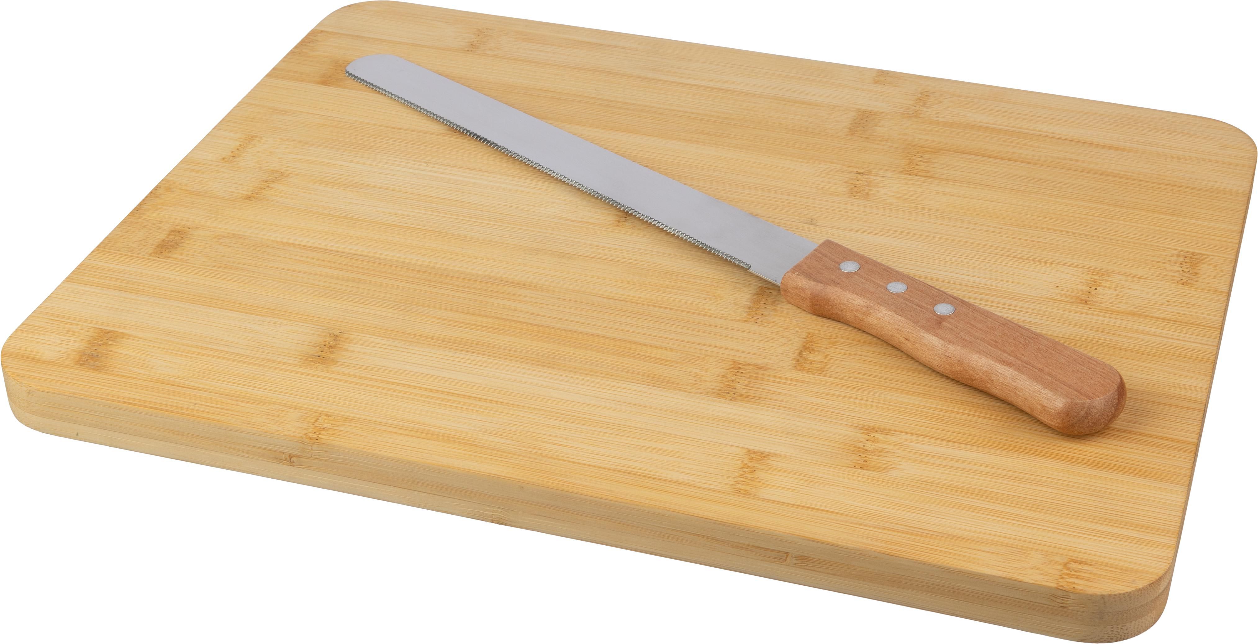 Tabla de cortar y cuchillo de bambú Werner
