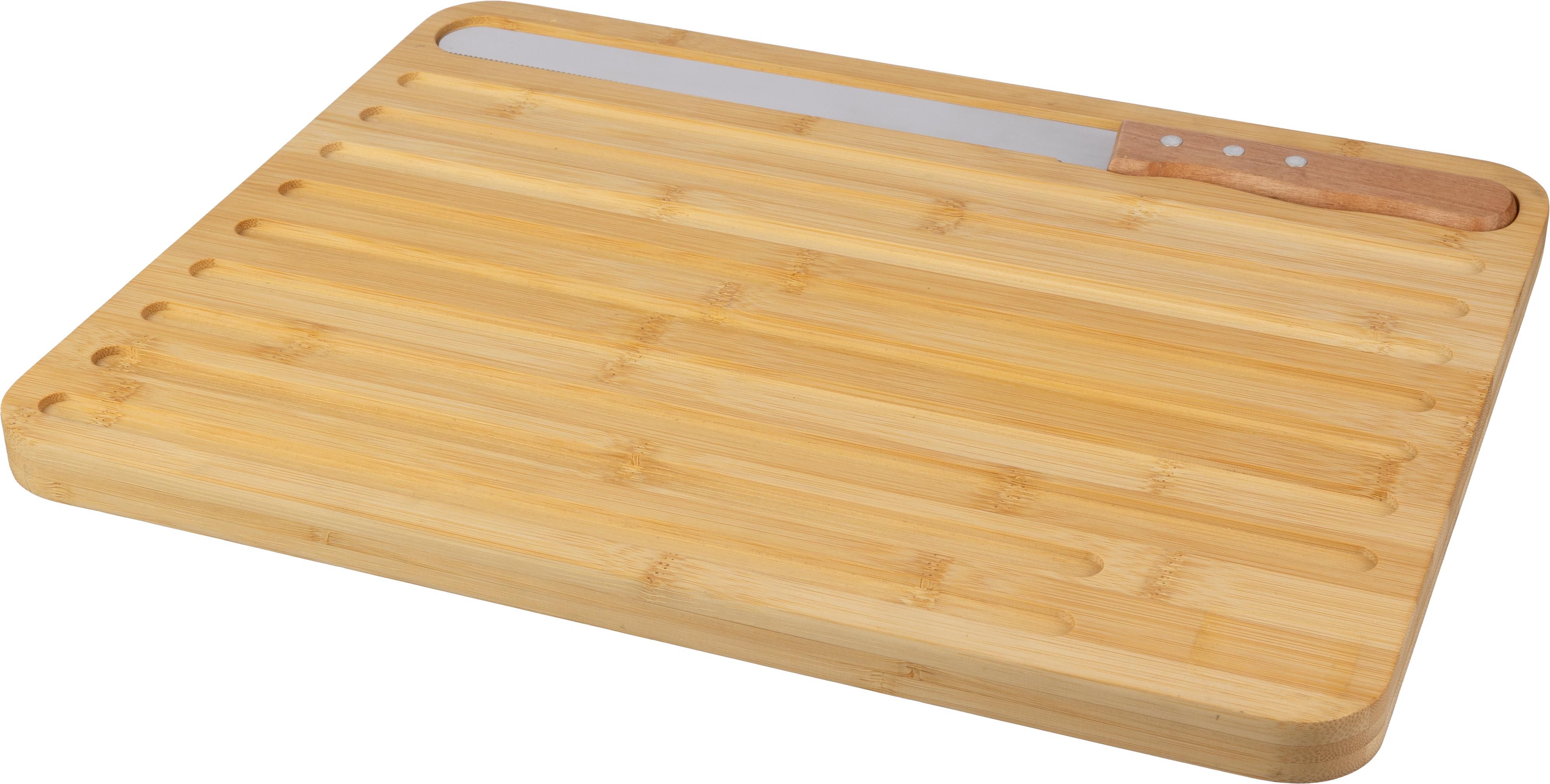 Tabla de cortar y cuchillo de bambú Werner