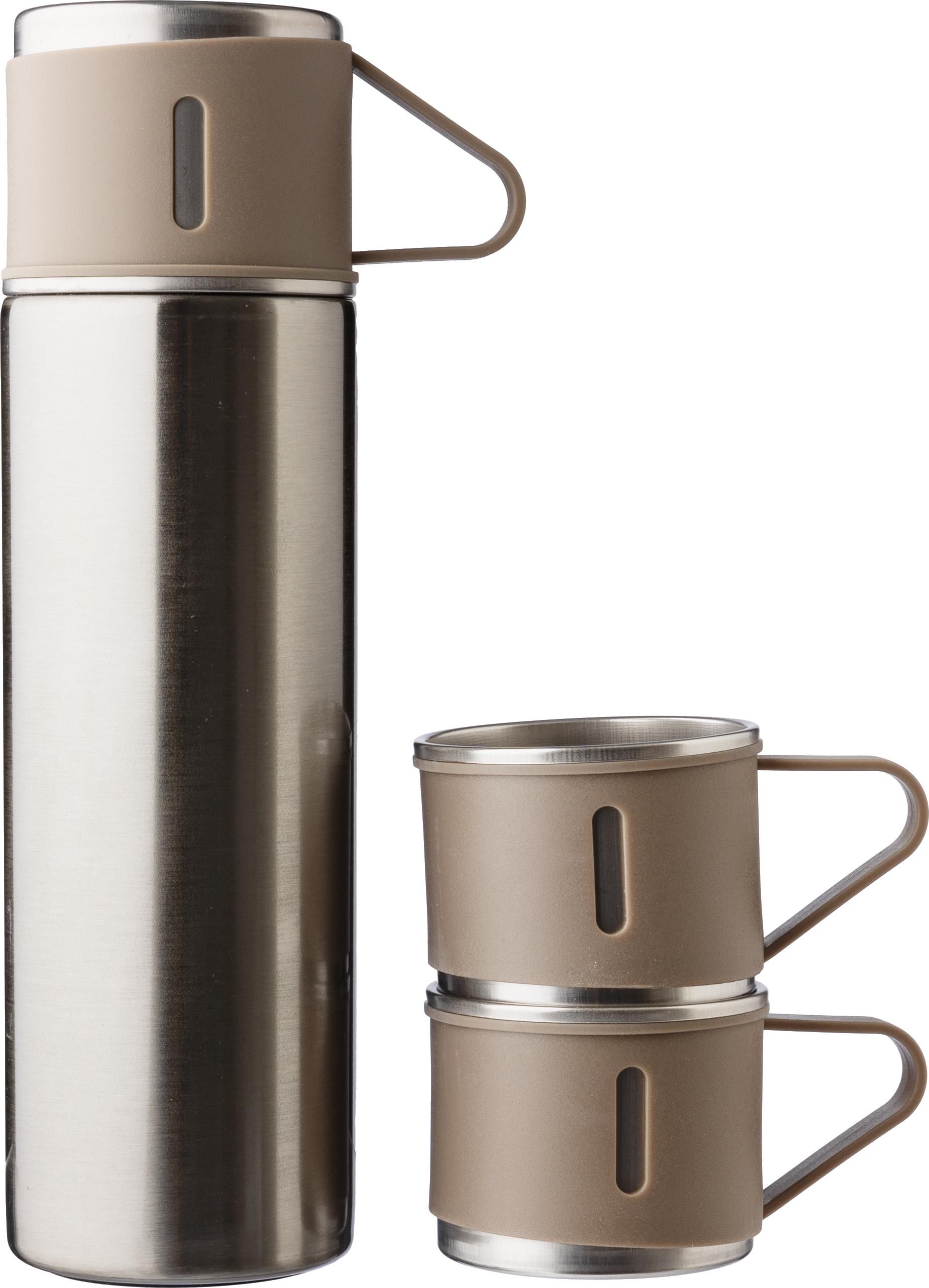 Termo y tazas de acero inox. Herbert