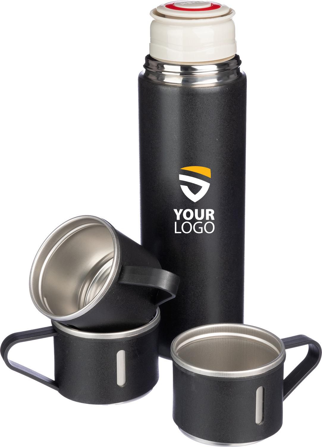 Termo y tazas de acero inox. Herbert